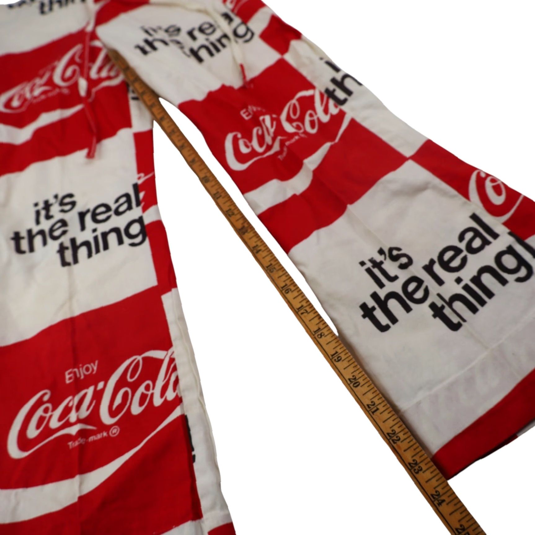 Vintage VINTAGE True Coca-Cola Womens Bell Bottoms 27 All Over Print White 27x24 Mens? Size 27" / US 4 / IT 40 - 6 Thumbnail