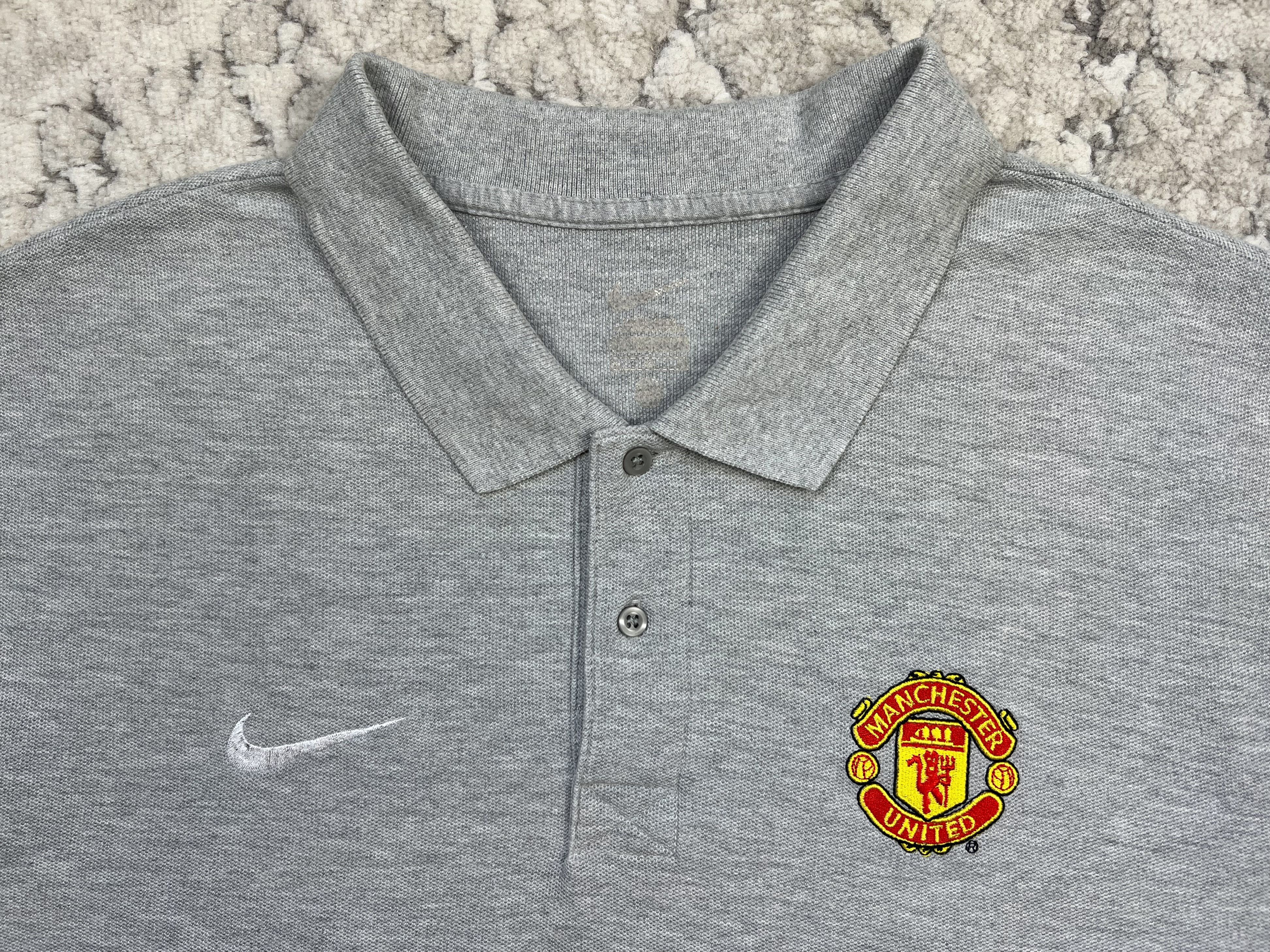 Nike Nike x Manchester United Polo Shirt Gray XL Size US XL / EU 56 / 4 - 9 Thumbnail