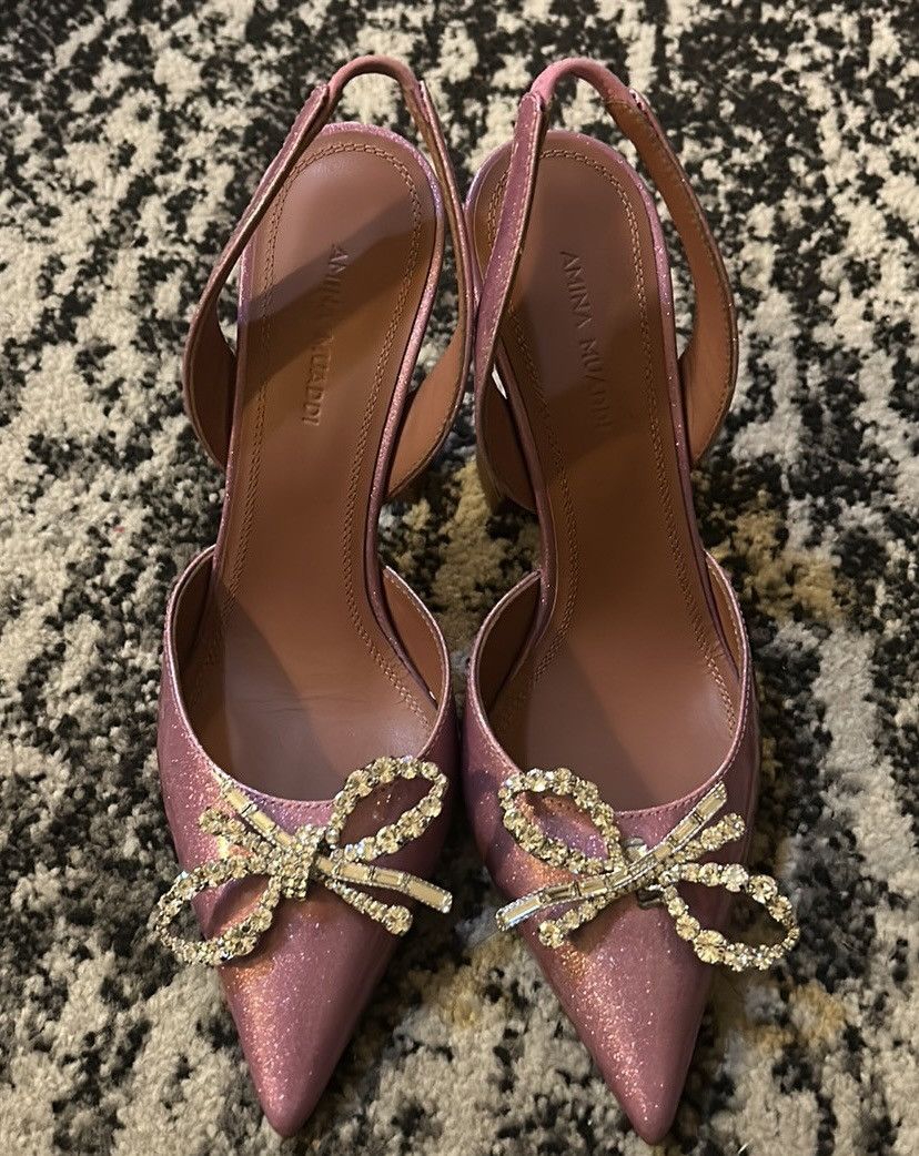 Amina Muaddi AMINA MUADDI Rosie patent leather slingback pumps size 36 Size US 6 / IT 36 - 2 Thumbnail