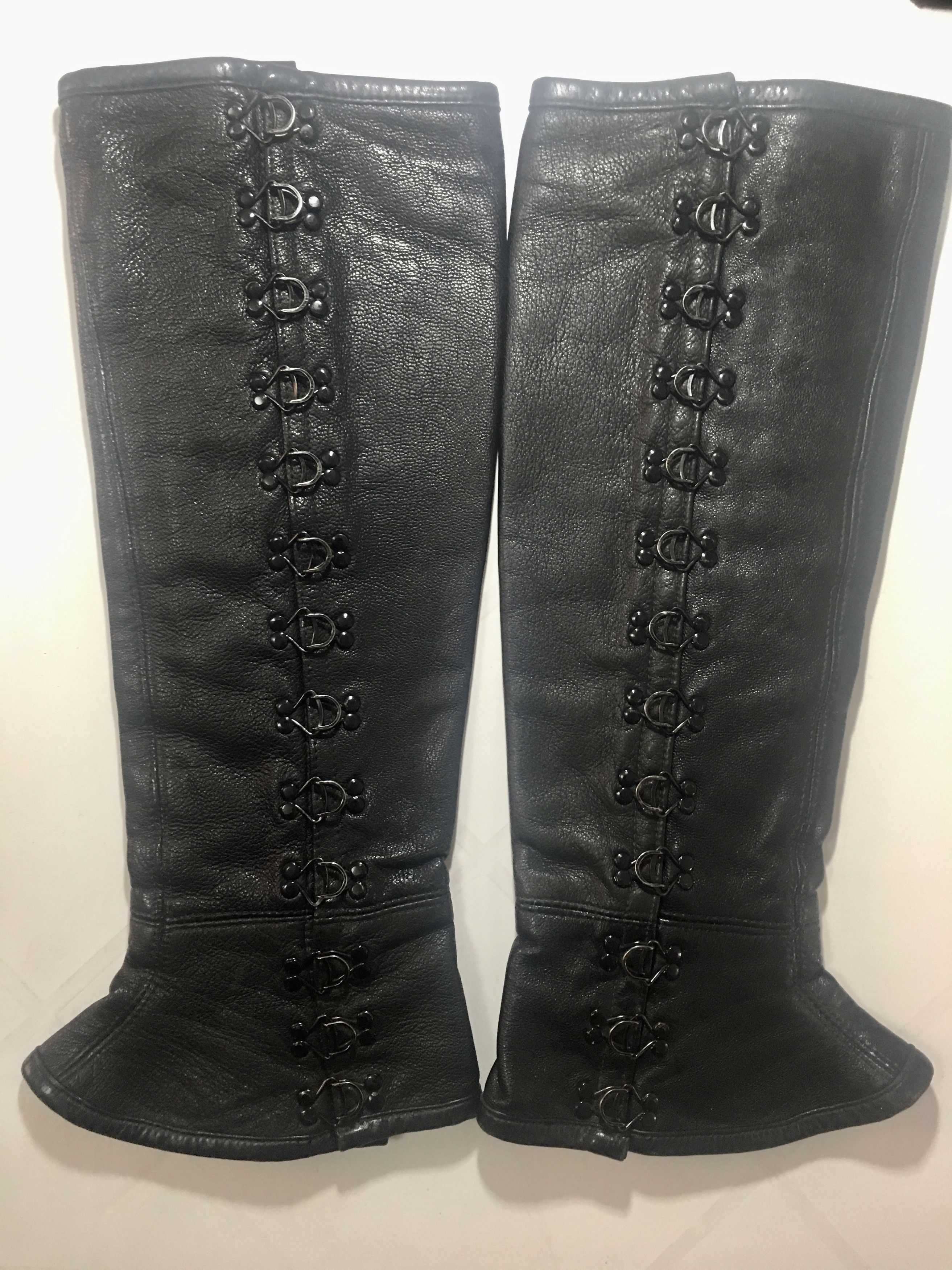 Genuine Leather Henry Duarte Very Rare Spats or Leather Gaiters Size ONE SIZE - 2 Thumbnail