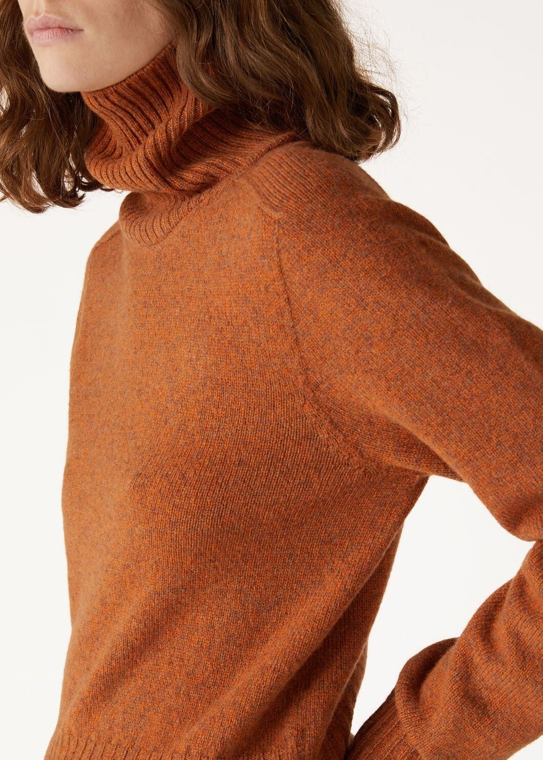 Loro Piana o1w1db10825 FAO6207 Mastallone Turtleneck Sweater in Orange Size M / US 6-8 / IT 42-44 - 3 Thumbnail