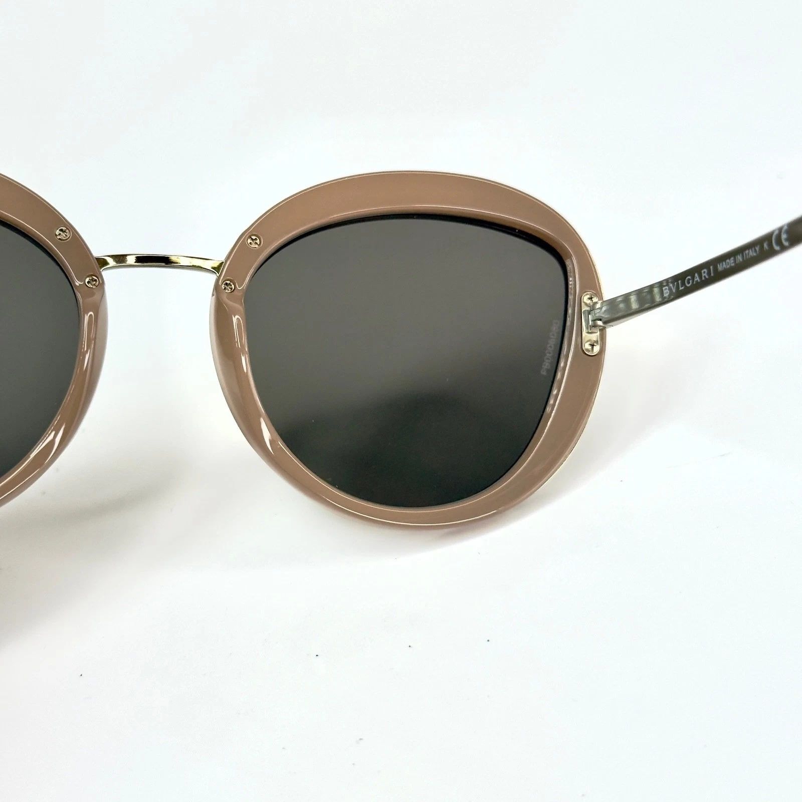 Bvlgari BULGARI SERPENTI BV8191 8191 Gold Beige Round Sunglasses Size ONE SIZE - 8 Thumbnail