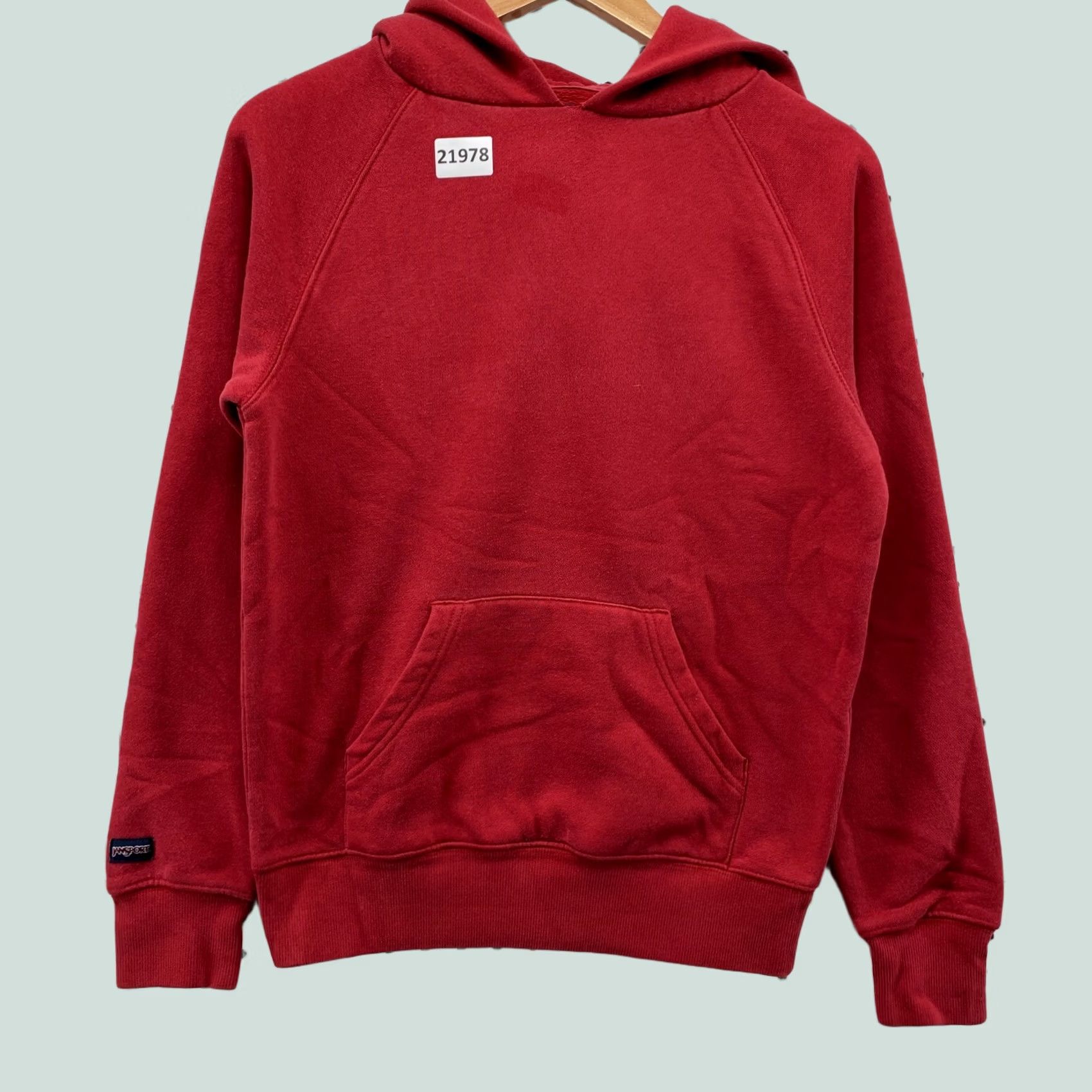 Jansport VINTAGE Jansport Hooded Sweatshirt Red Womens Small Pullover Hoodie Size S / US 4 / IT 40 - 1 Thumbnail
