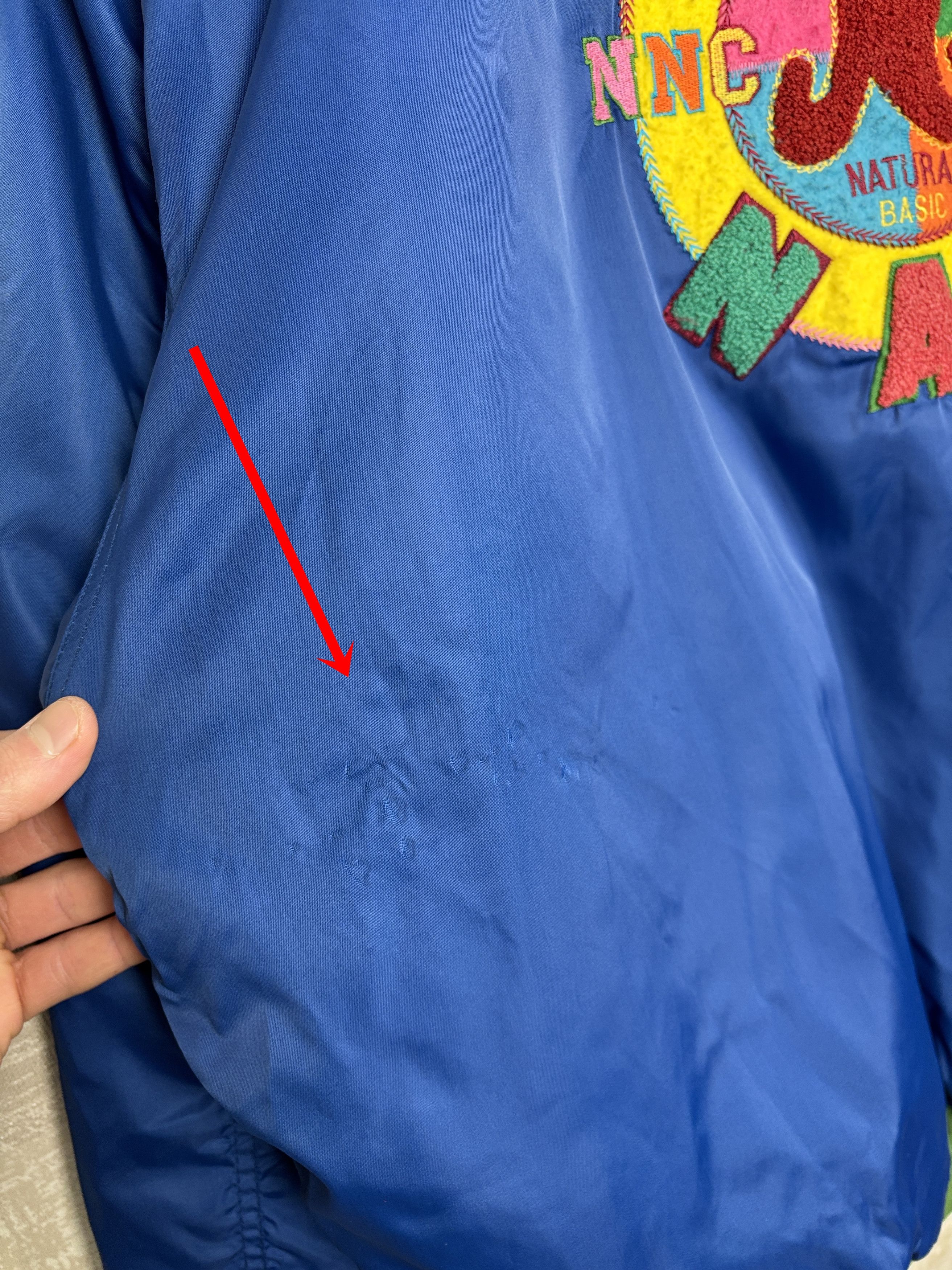 Vintage 90's NAF NAF Vintage Bomber Jacket Size fits to 2XL / 3XL Size US XXL / EU 58 / 5 - 21 Thumbnail