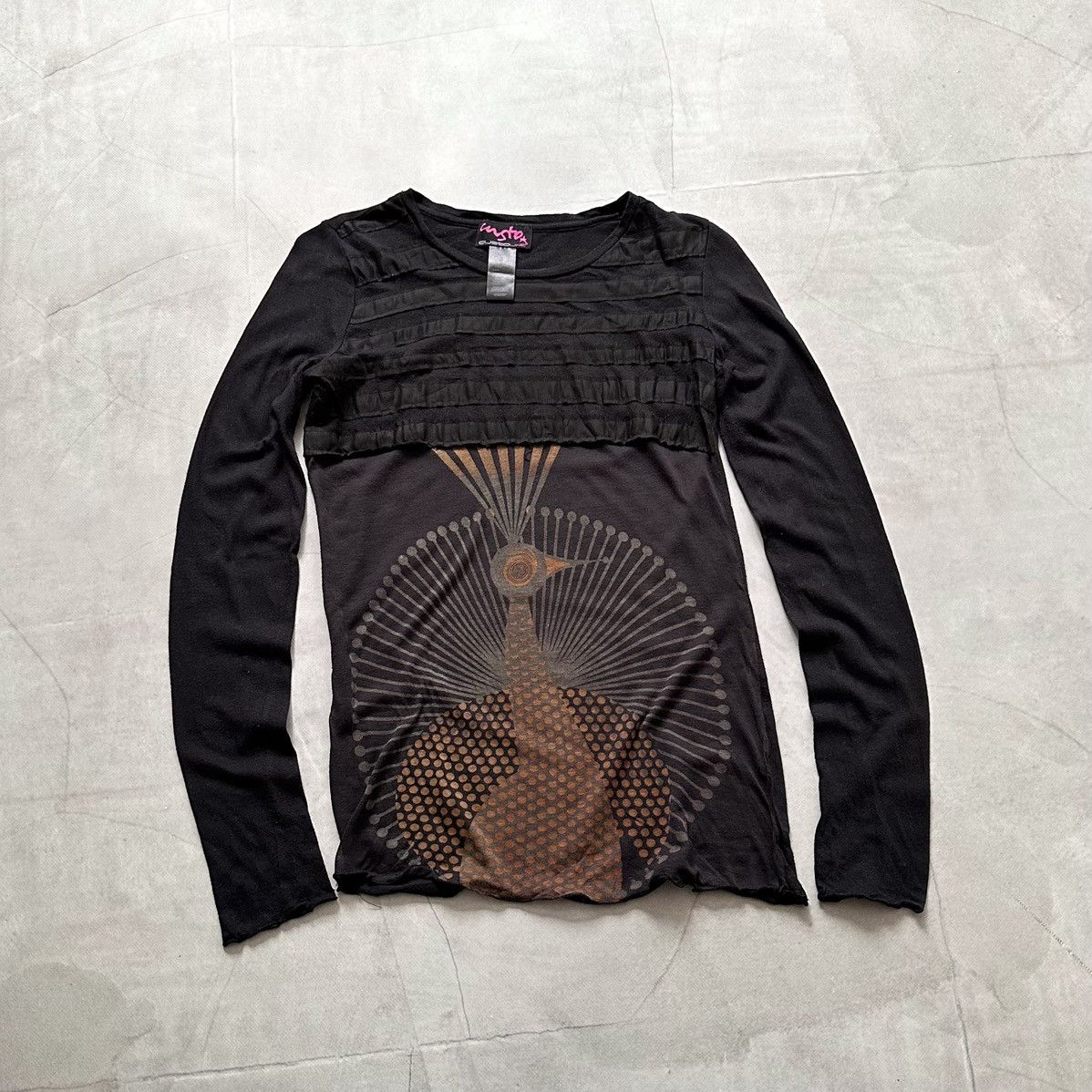 Hysteric Glamour Peacock Custo Barcelona Mesh Top Long Sleeve Cop Copine Vibe Size S / US 4 / IT 40 - 1 Thumbnail