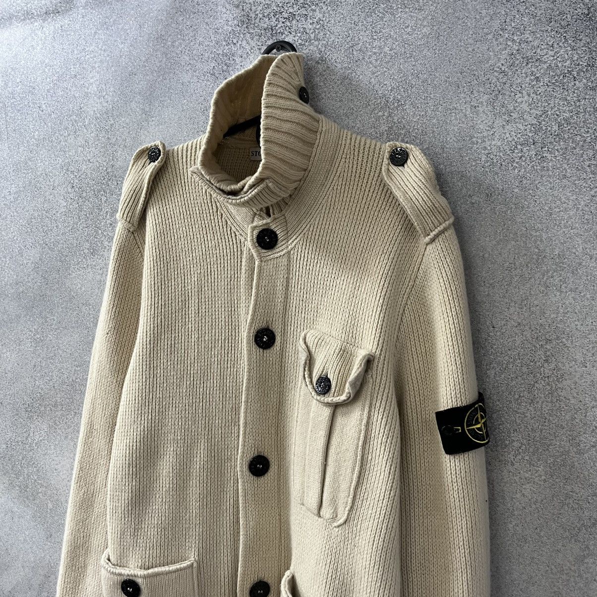Stone Island Stone Island Cardigan Knit Wool Sweater Jacket Size XL Size US XL / EU 56 / 4 - 2 Thumbnail