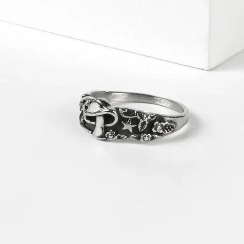 VIBE Mushroom Star Ring ( size 6 to 13 ) Size ONE SIZE - 3 Thumbnail