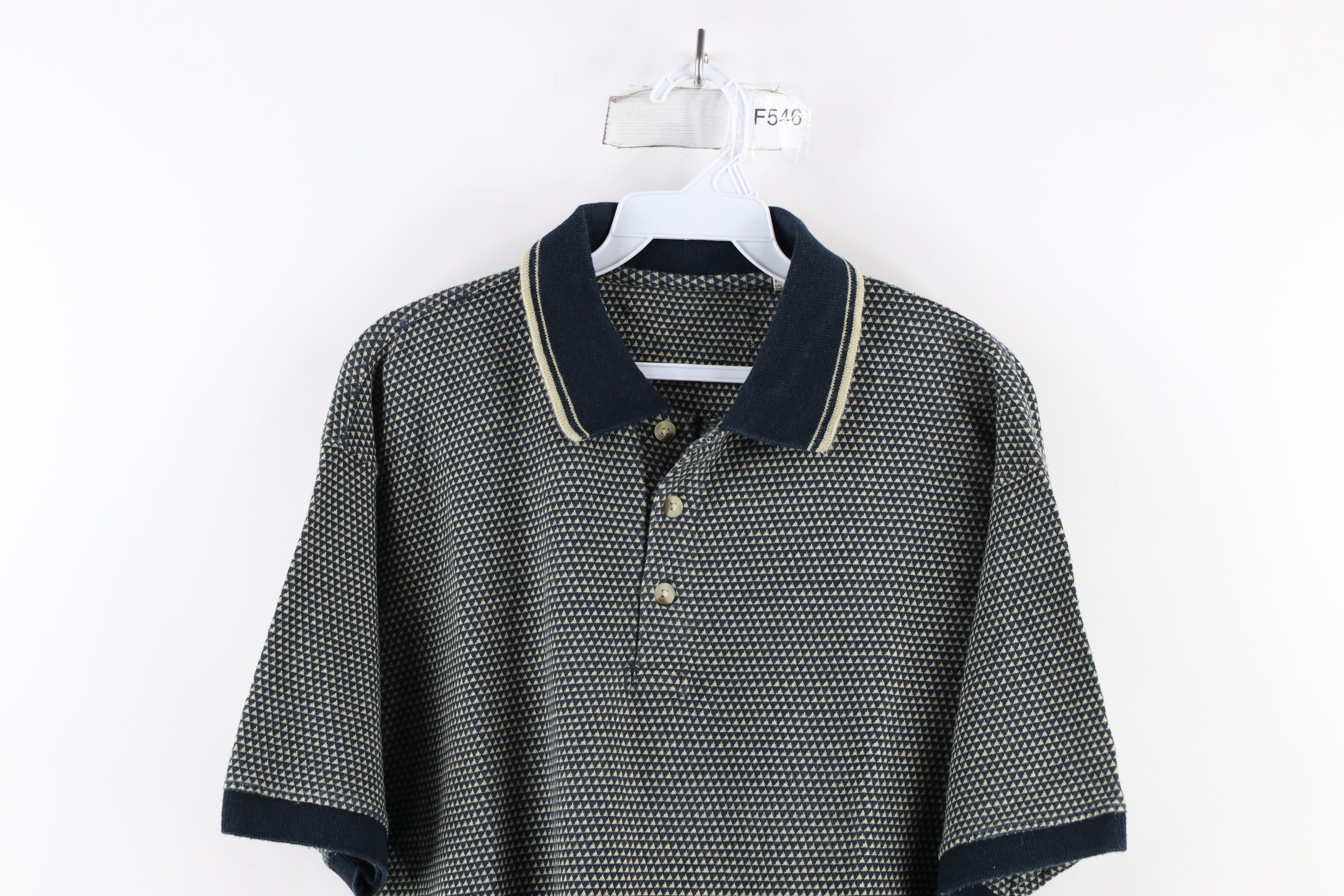 Vintage Vintage 90s Streetwear Triangle Collared Golf Polo Shirt Size US M / EU 48-50 / 2 - 2 Thumbnail