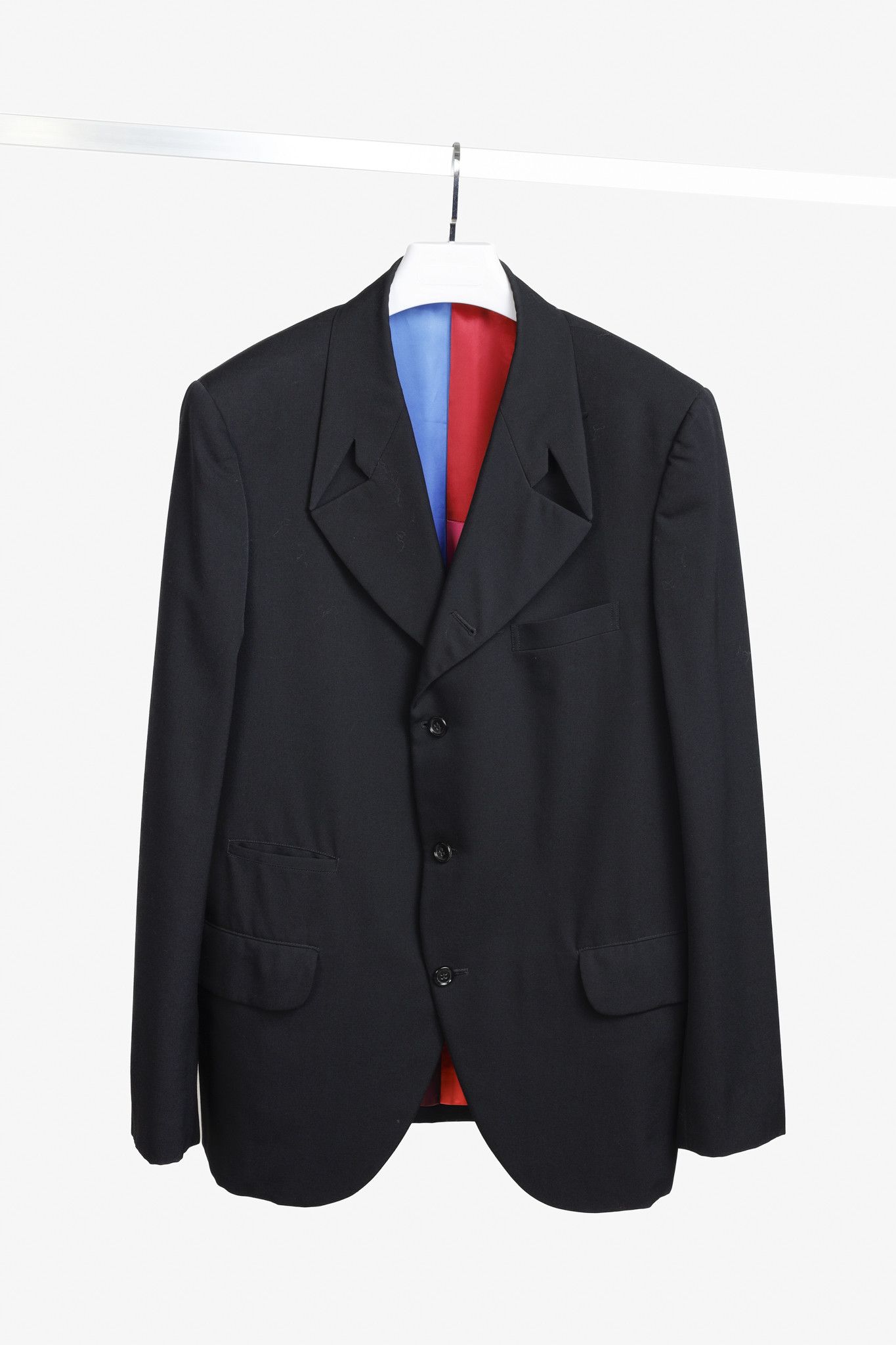 Comme des Garcons Homme Plus Comme Des Garcons Homme Plus 2017 Black Multi-Colour Blazer Size 54L - 3 Thumbnail