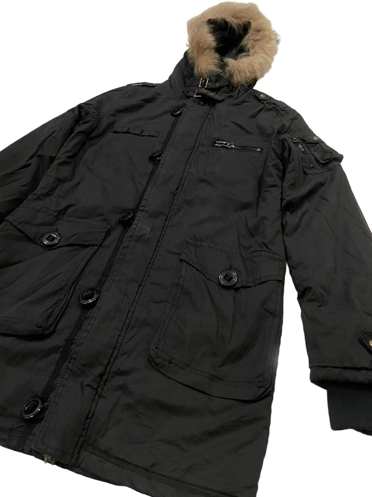 Japanese Brand × Vintage Tribe Faux Fur Puffer Hood Bondage Punk Buckle Jacket Size US M / EU 48-50 / 2 - 3 Thumbnail