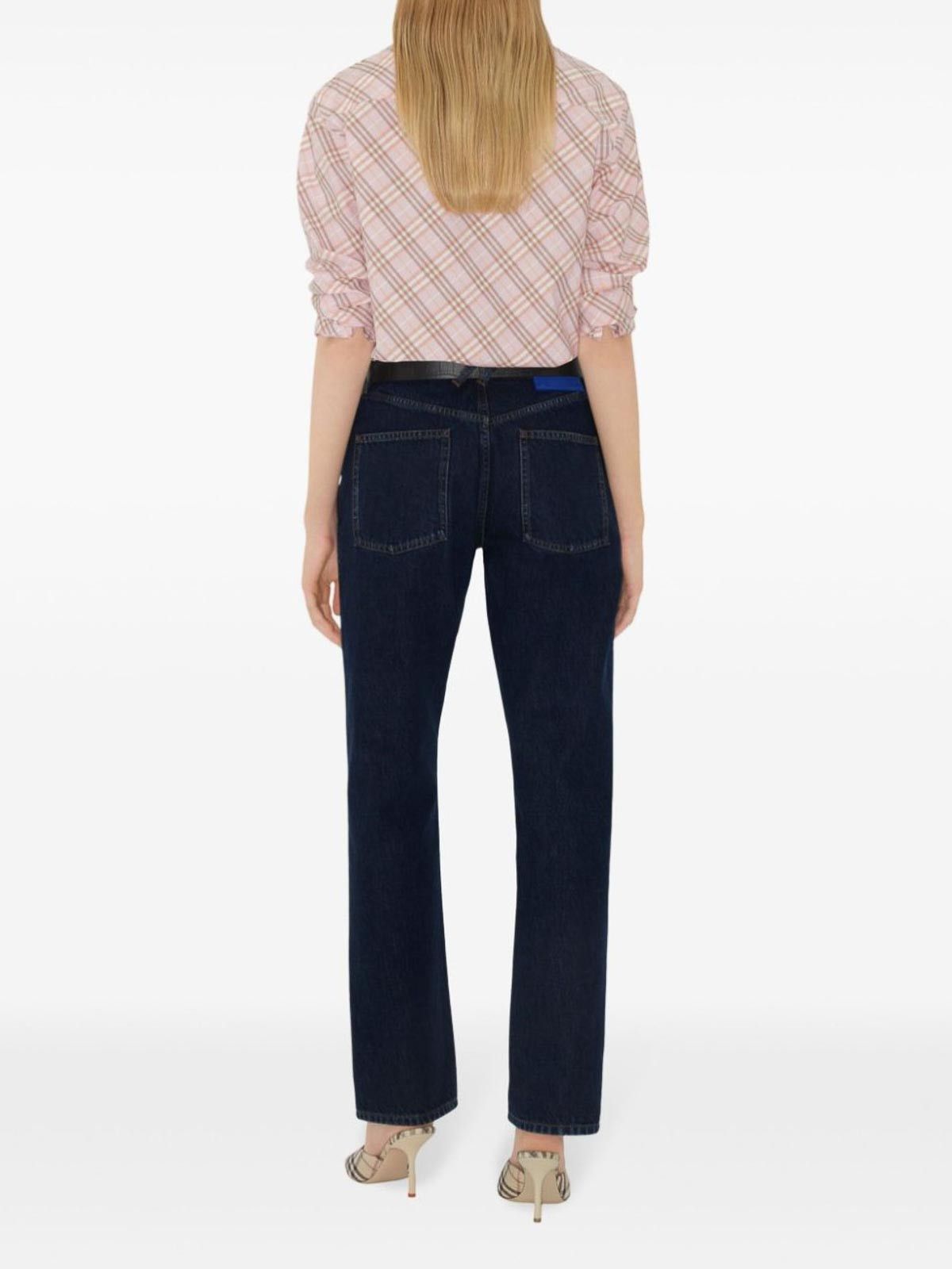 Burberry o1w1db10326 W Denim Straight Jeans in Indigo Blue Size 29" - 4 Thumbnail