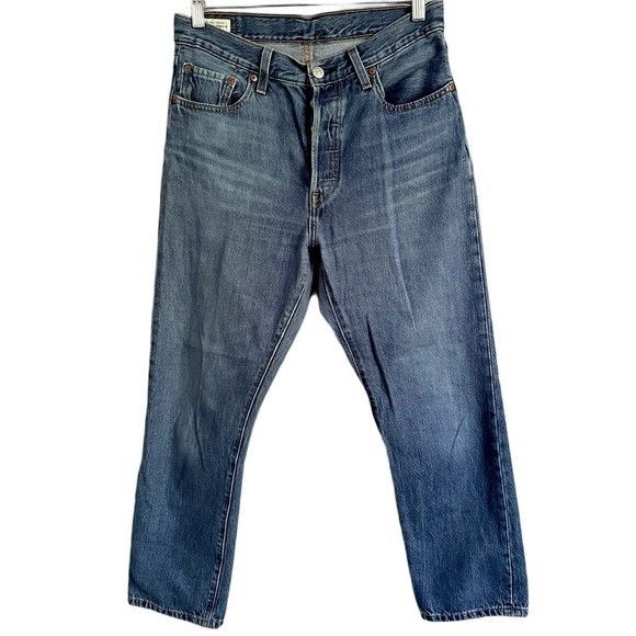 Levi's Levi’s 501 Button Fly Cropped Straight Leg Jeans - 29" Size 29" - 3 Thumbnail