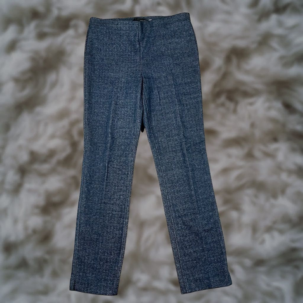 Vintage Crosby Pants Womens 4 Gray High Rise Stretch Flat Front Chino Dress Slacks *Regular* Pants Size 27" / US 4 / IT 40 - 1 Thumbnail