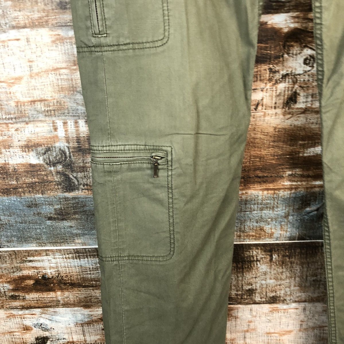 Japanese Brand DL Design Work Green Cargo Multipocket Pants #C634 Size US 31 - 11 Thumbnail