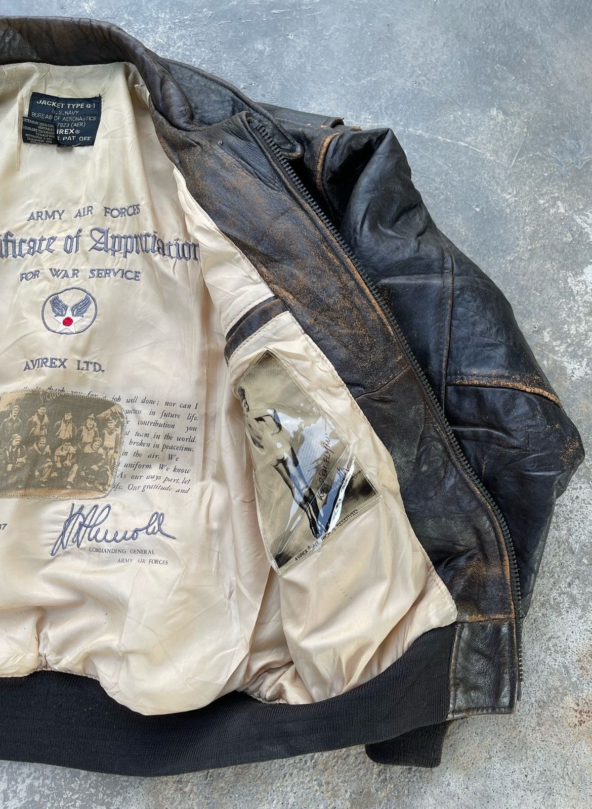 Avirex 🔥VINTAGE 80s AVIREX U.S.NAVY GENUINE LEATHER FLIGHT JACKET Size US S / EU 44-46 / 1 - 16 Thumbnail