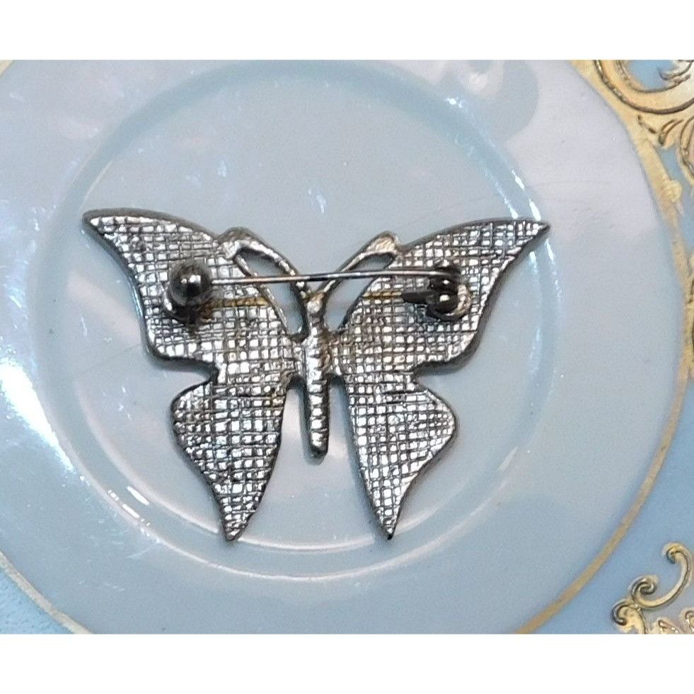 Other Vintage Black And Beige Butterfly Brooch Size ONE SIZE - 3 Thumbnail