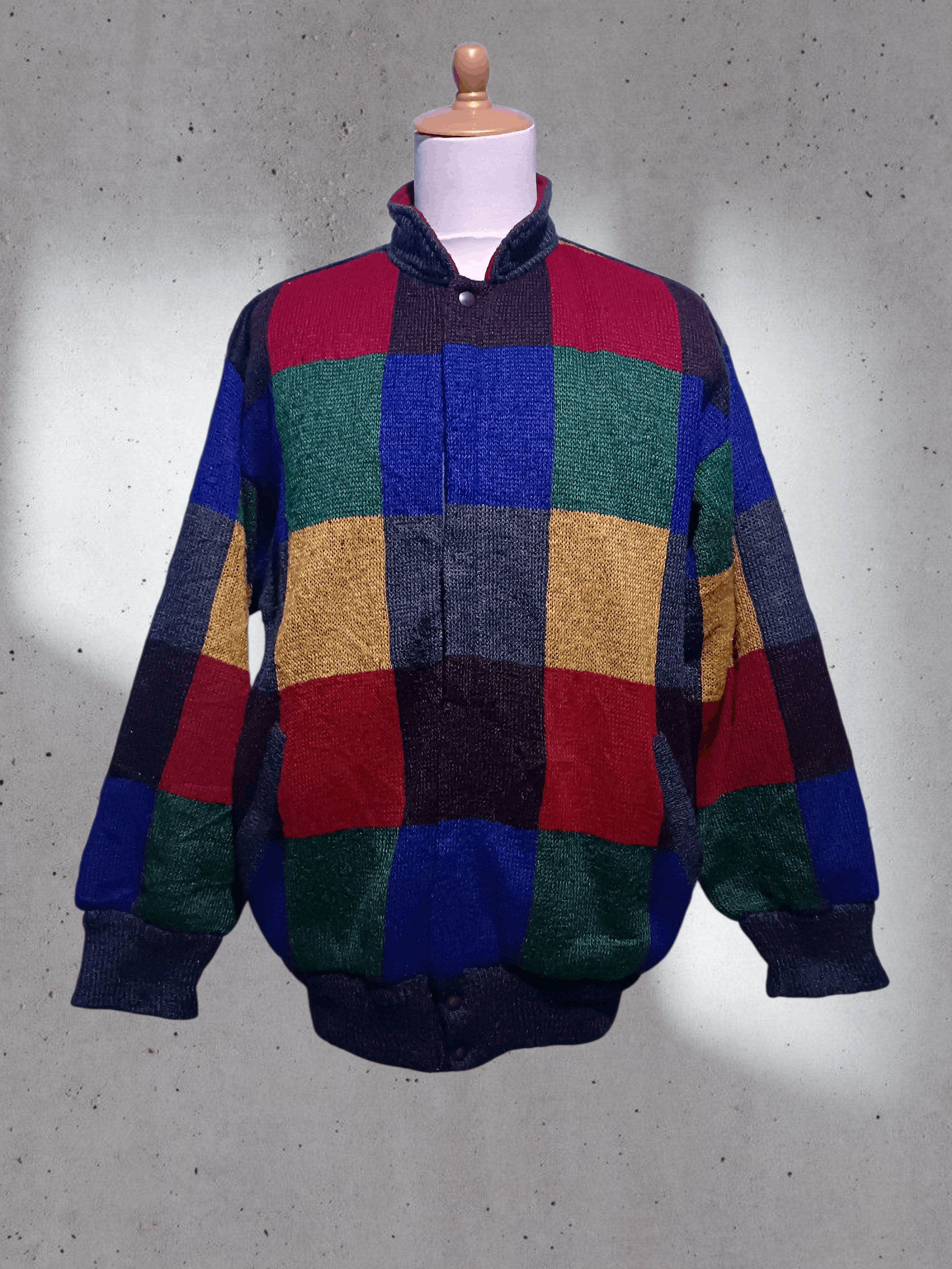 Other Vintage Knit Patchwork Multi Colour Size US L / EU 52-54 / 3 - 1 Thumbnail