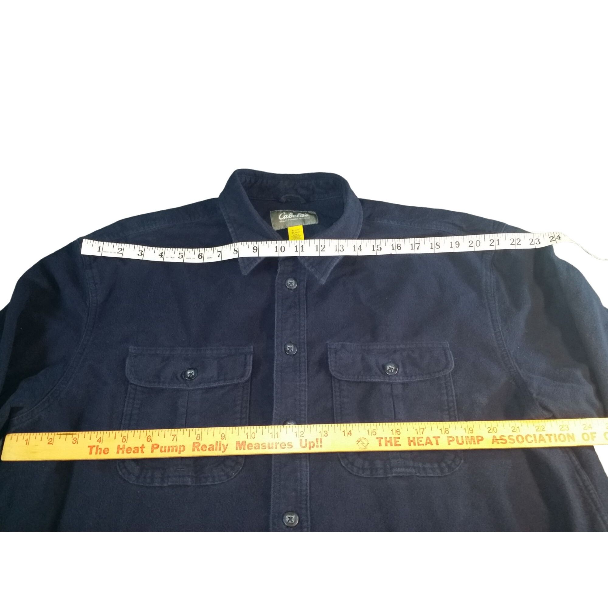 Cabelas Cabela's Flannel Button Up Shirt Men Sz XL Blue Long Sleeve Size US XL / EU 56 / 4 - 4 Thumbnail