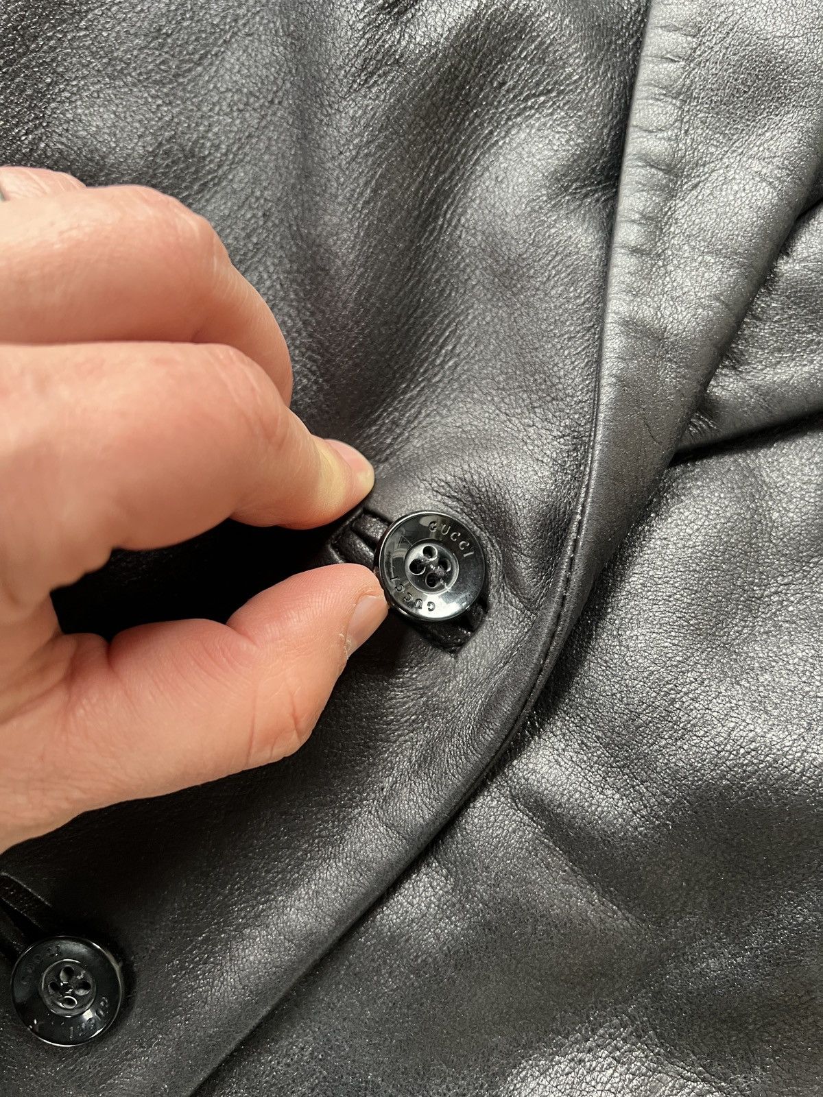 Gucci Gucci Vintale Leather Blazer Size M / US 6-8 / IT 42-44 - 3 Thumbnail