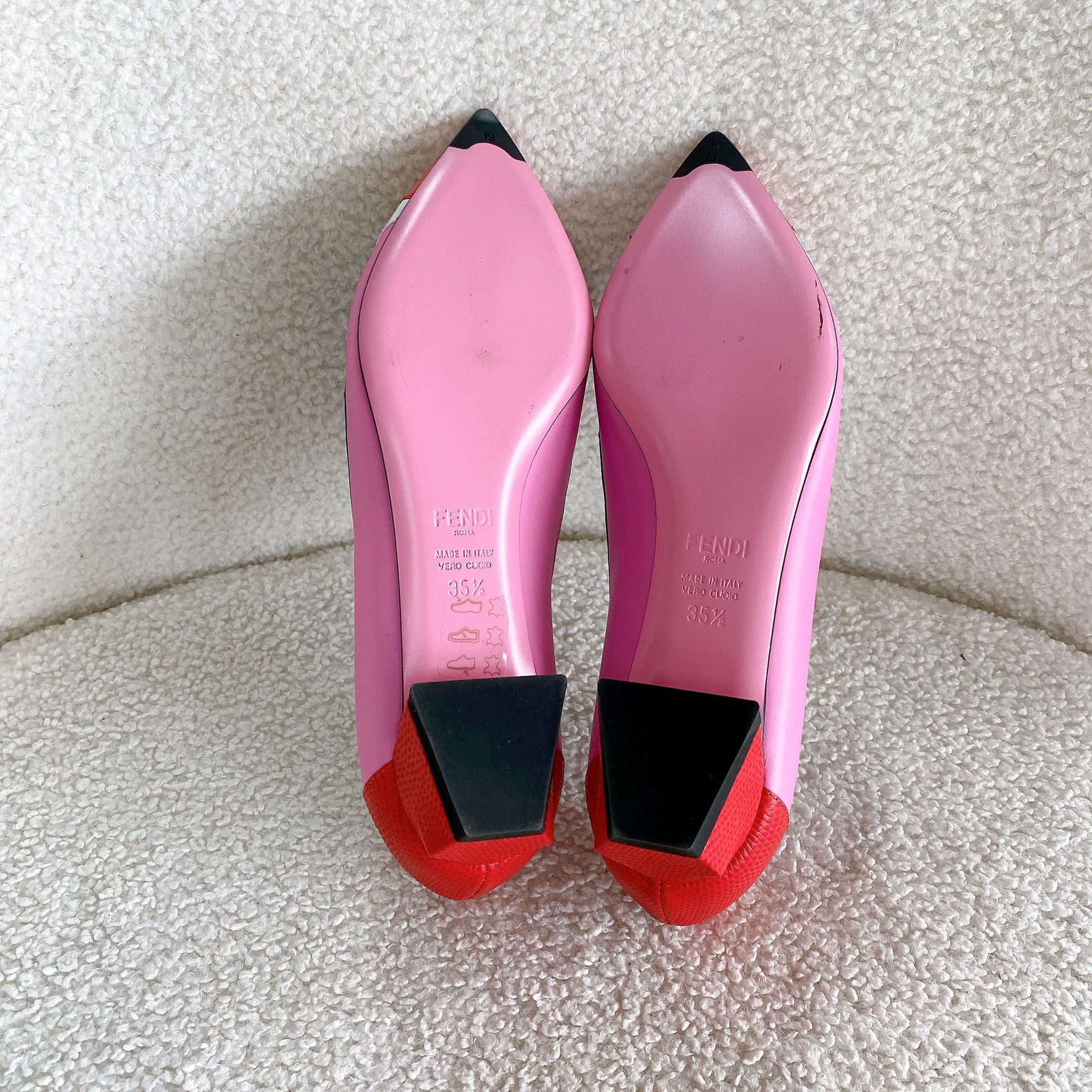 Fendi Fendi Color Blocked Low Heel Shoes 35.5 5194 New Size US 5 / IT 35 - 6 Thumbnail