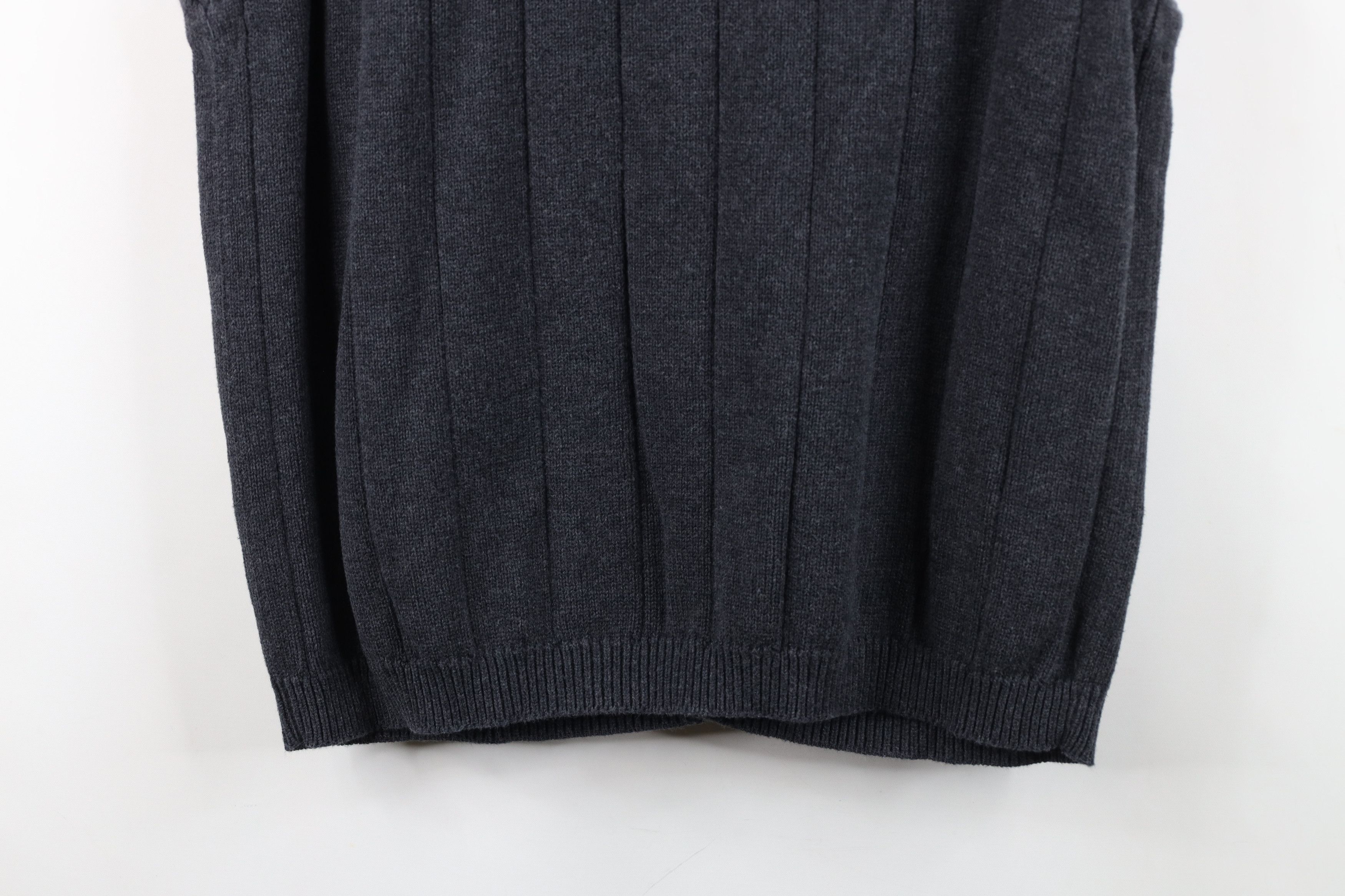 Vintage Vintage 90s Streetwear Blank Heavy Cotton Knit Sweater Vest Size US L / EU 52-54 / 3 - 10 Thumbnail