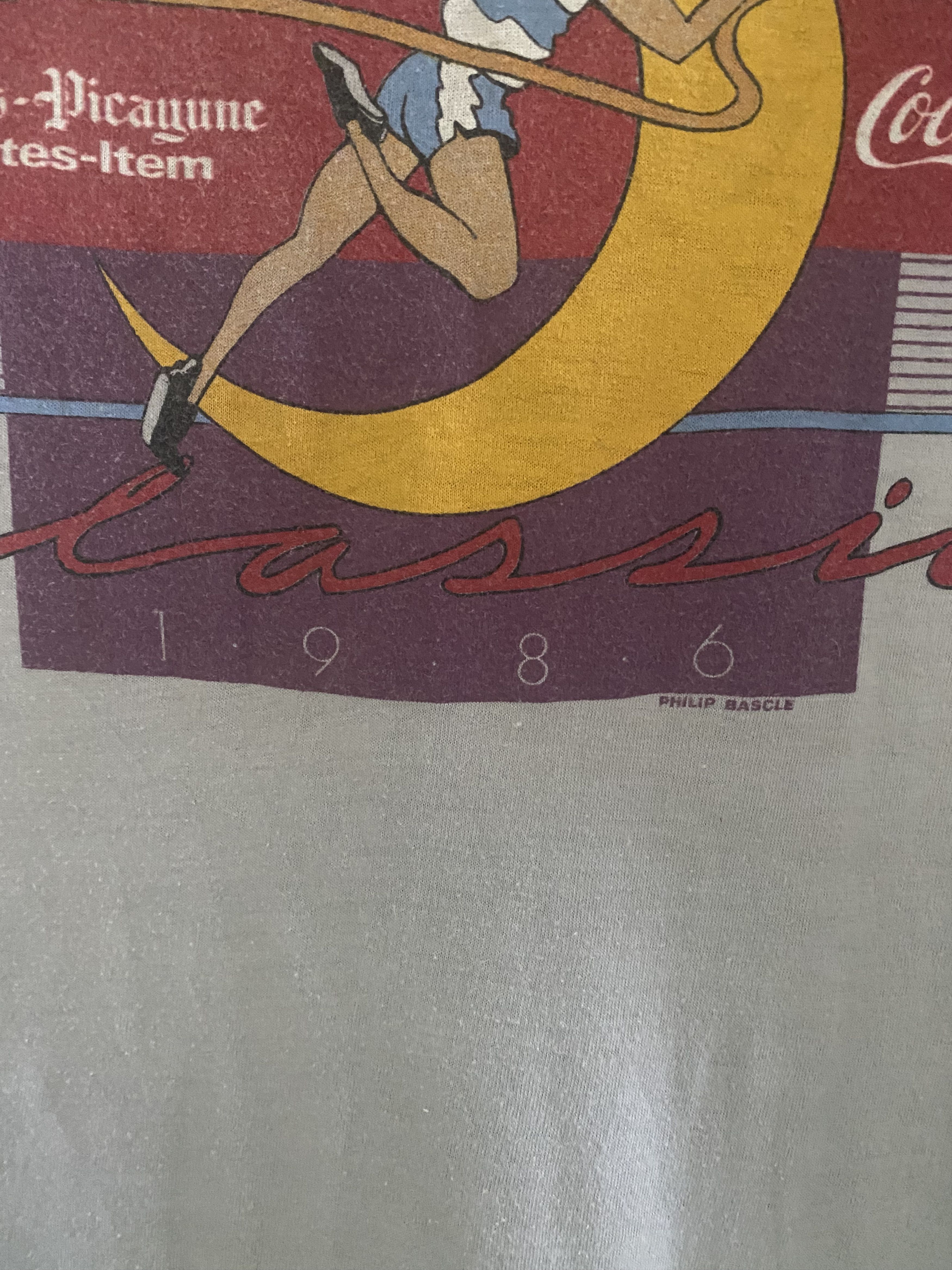 Vintage 80s Marathon Rece Coca Cola Tshirt Size US L / EU 52-54 / 3 - 3 Thumbnail