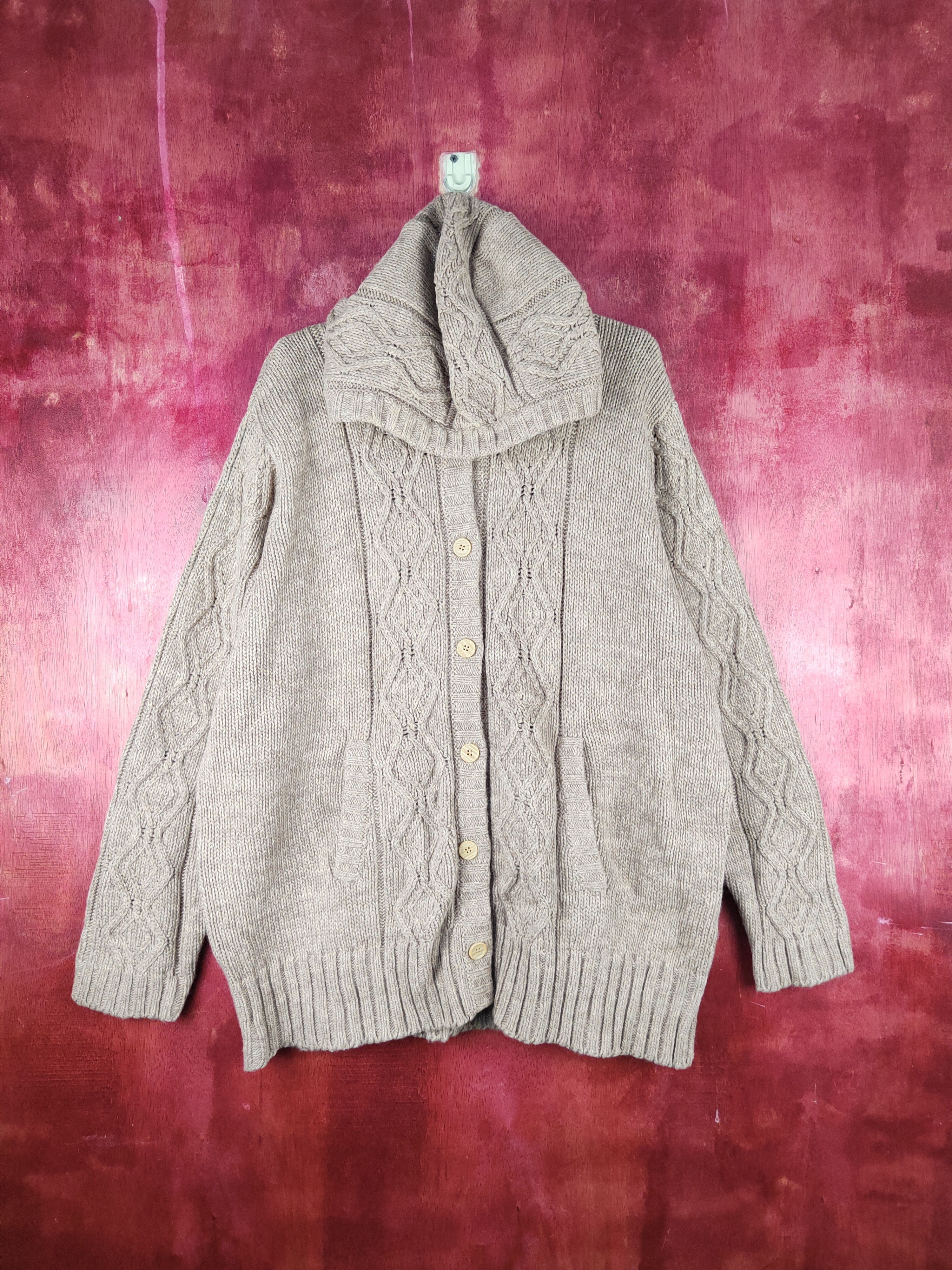 Japanese Brand Smile Land Beige Hoodie Knitwear cardigan Sweaters #S1577 Size US XL / EU 56 / 4 - 1 Thumbnail