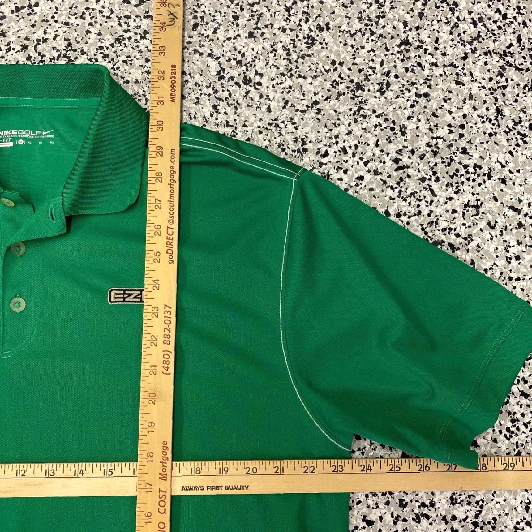 Nike **Nike Golf EZGO Performance Men's XL Green Striped Polo Shirt** User: **Nike Golf EZGO Performance Green Men's XL Striped Polo Shirt** Size US XL / EU 56 / 4 - 3 Thumbnail