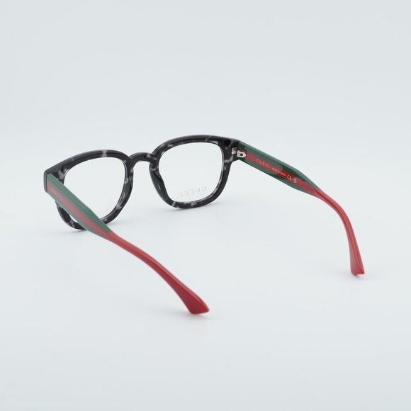 Gucci Gucci GG1992O 002 Square Eyeglasses - Shiny Grey Dark Havana Size ONE SIZE - 10 Thumbnail