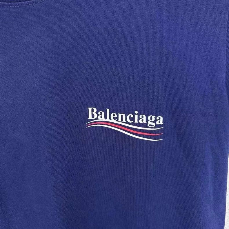 Balenciaga Balenciaga Blue Cola Short Sleeve Size M Size US M / EU 48-50 / 2 - 3 Thumbnail
