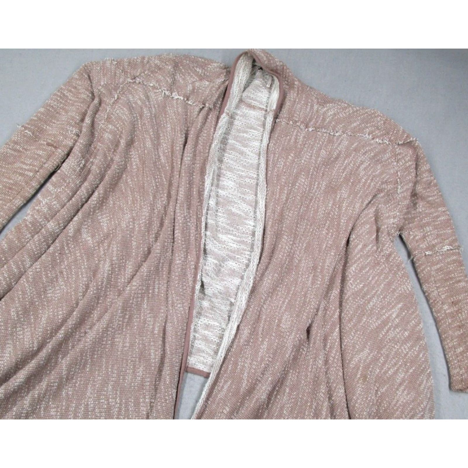 Free People FREE PEOPLE Cardigan Sweater Women M Brown In The Loop Waterfall Open Cardigan - Bohemian Beach Classic 90s Style Mens Girls Womens Size M / US 6-8 / IT 42-44 - 2 Thumbnail
