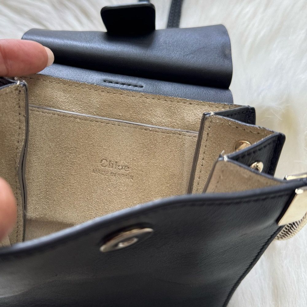 Chloe Chloe Mini Faye Bracelet Black Leather Suede Crossbody Bag Size ONE SIZE - 5 Thumbnail
