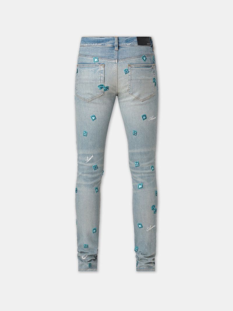 Amiri oc11z0126 Dice Skinny Jeans in Blue Size US 34 / EU 50 - 2 Thumbnail