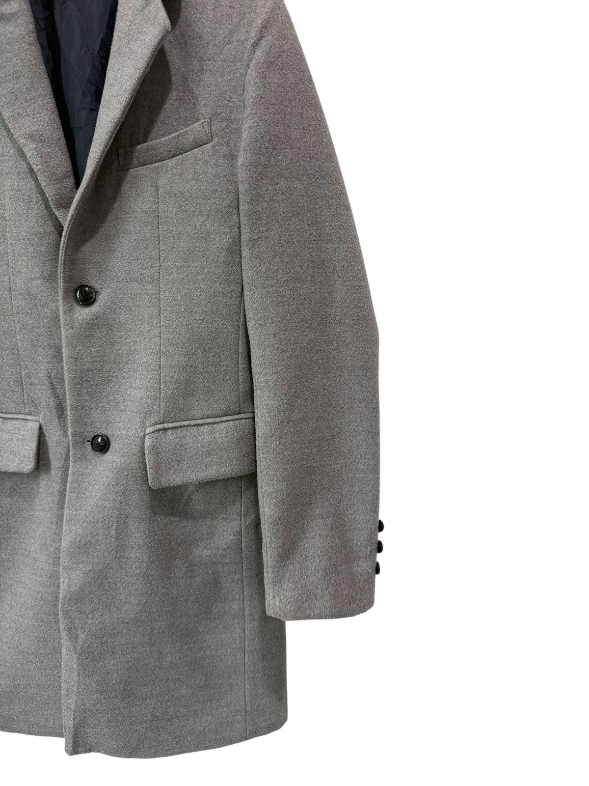 semanticdesign Semantic Design Minimal Grey Wool Single Breasted Overcoat Size M / US 6-8 / IT 42-44 - 4 Thumbnail