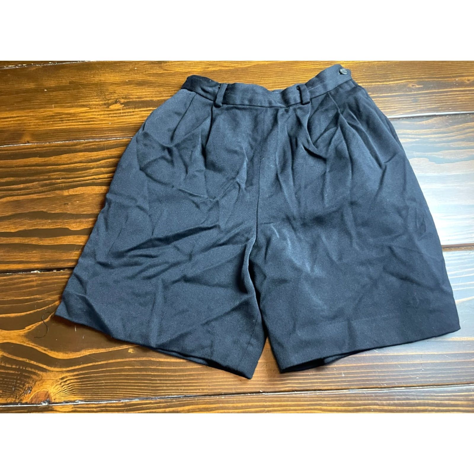 Ralph Lauren Ralph Lauren Shorts Women's 4 Black Pleated Wool Dress Shorts Wool Pleated Flat Front High Rise Casual Chino 7in Inseam Regular Mid Womens Vintage: No Size 27" / US 4 / IT 40 - 2 Thumbnail