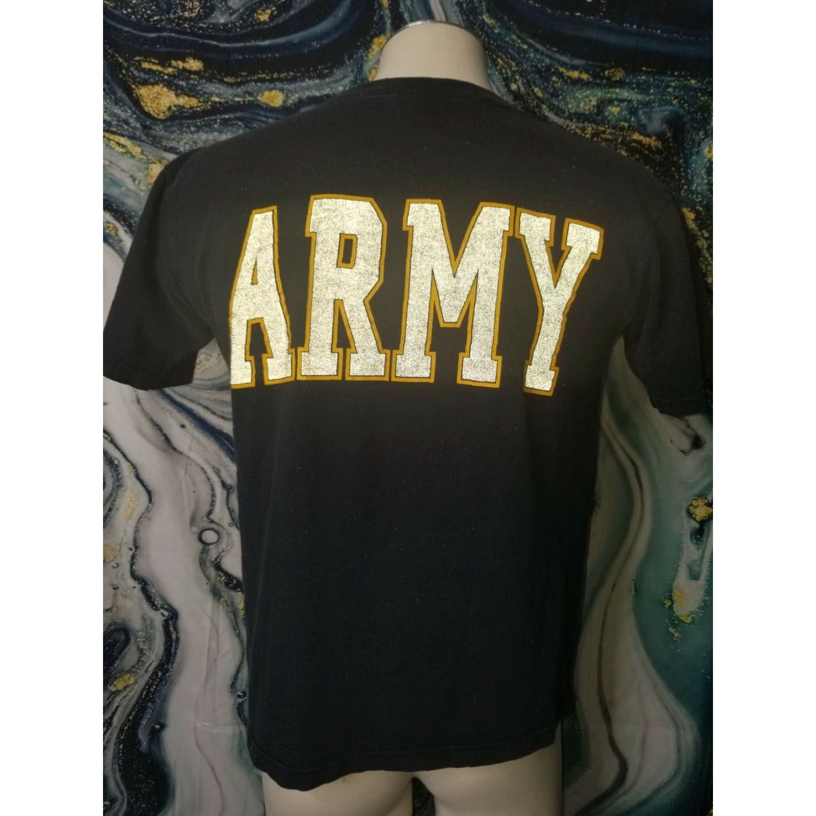 Soffe Vintage United States Army Reflective T Shirt Men M Military Double-Sided Campaign Graphic Tee Black Size US M / EU 48-50 / 2 - 5 Thumbnail