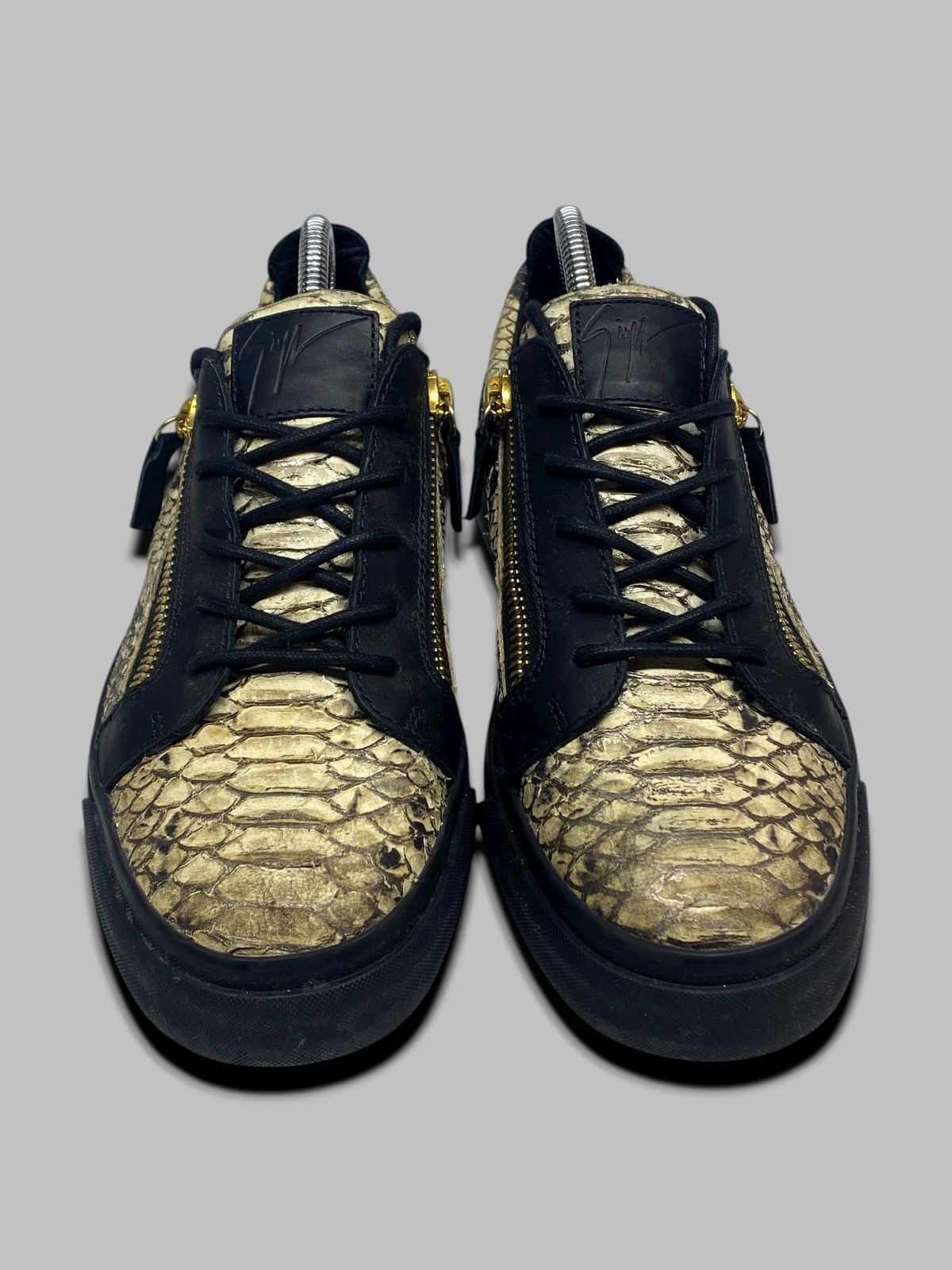Giuseppe Zanotti Giuseppe Zanotti Snakeskin Leather High Top Sneakers Shoes Size US 8 / EU 41 - 5 Thumbnail