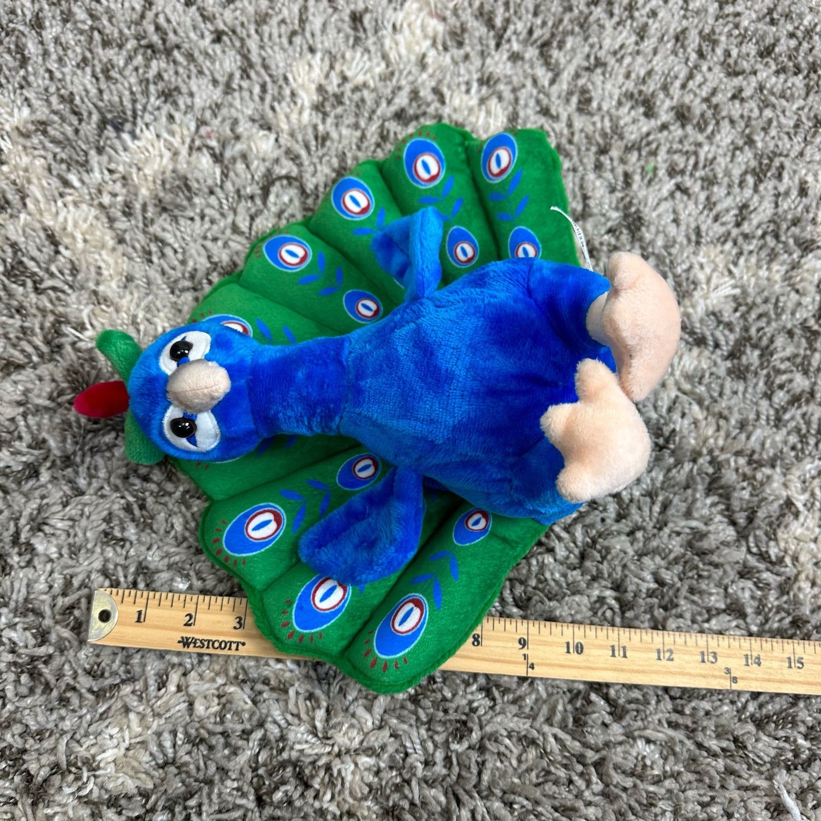 Other Perry Peacock 10" Blue Green Bird Plush Stuffed Animal Size ONE SIZE - 7 Thumbnail