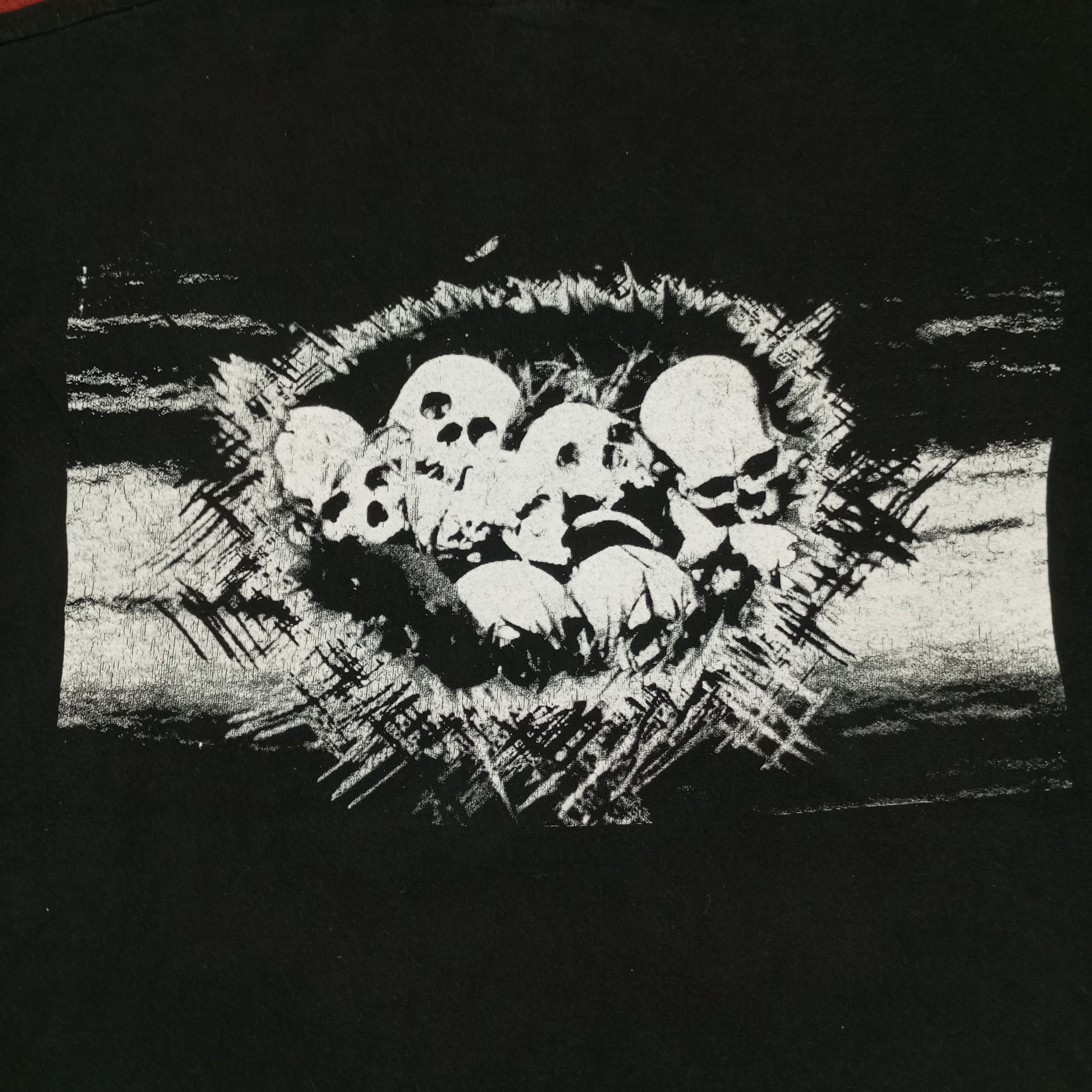 Band Tees × Vintage Skull Flux Music Punk Rock Style Vintage Tshirt Size US XL / EU 56 / 4 - 2 Thumbnail