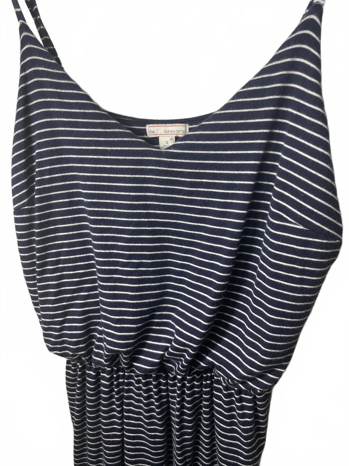 Gap Gap Dress Women's Small Navy Blue White Striped Casual EUC Size S / US 4 / IT 40 - 3 Thumbnail
