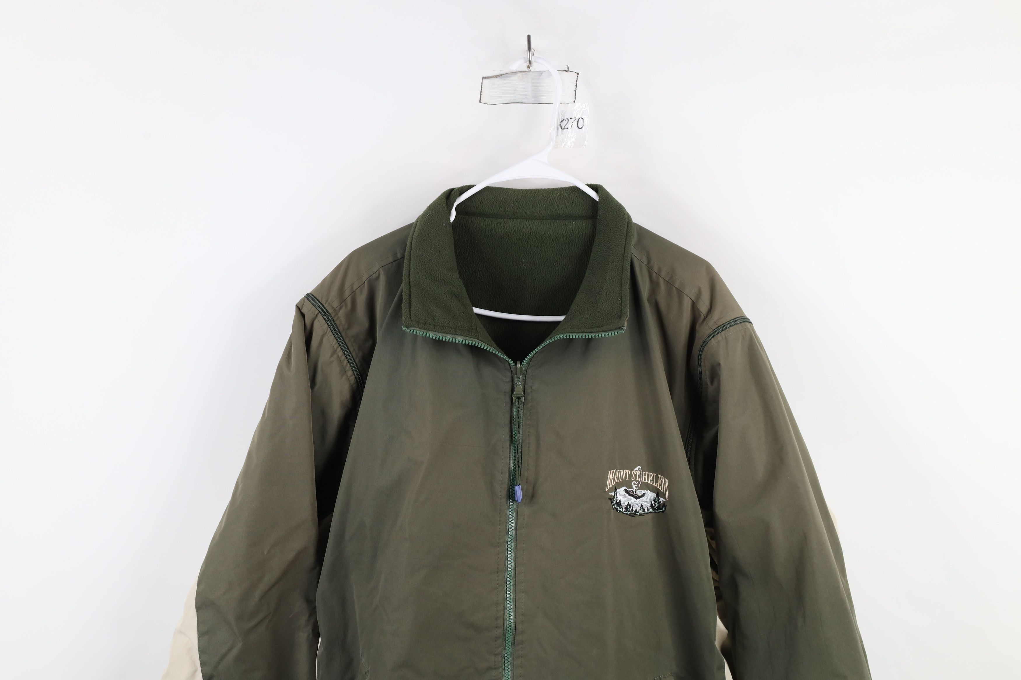 Vintage Vintage 90s Reversible Mount St Helens Jacket Vest Green Size US XL / EU 56 / 4 - 2 Thumbnail