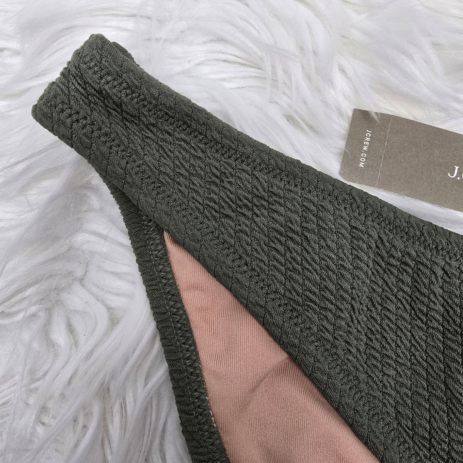 J.Crew NWT J. Crew Textured curved-waist cheeky bikini bottom S Size ONE SIZE - 4 Thumbnail