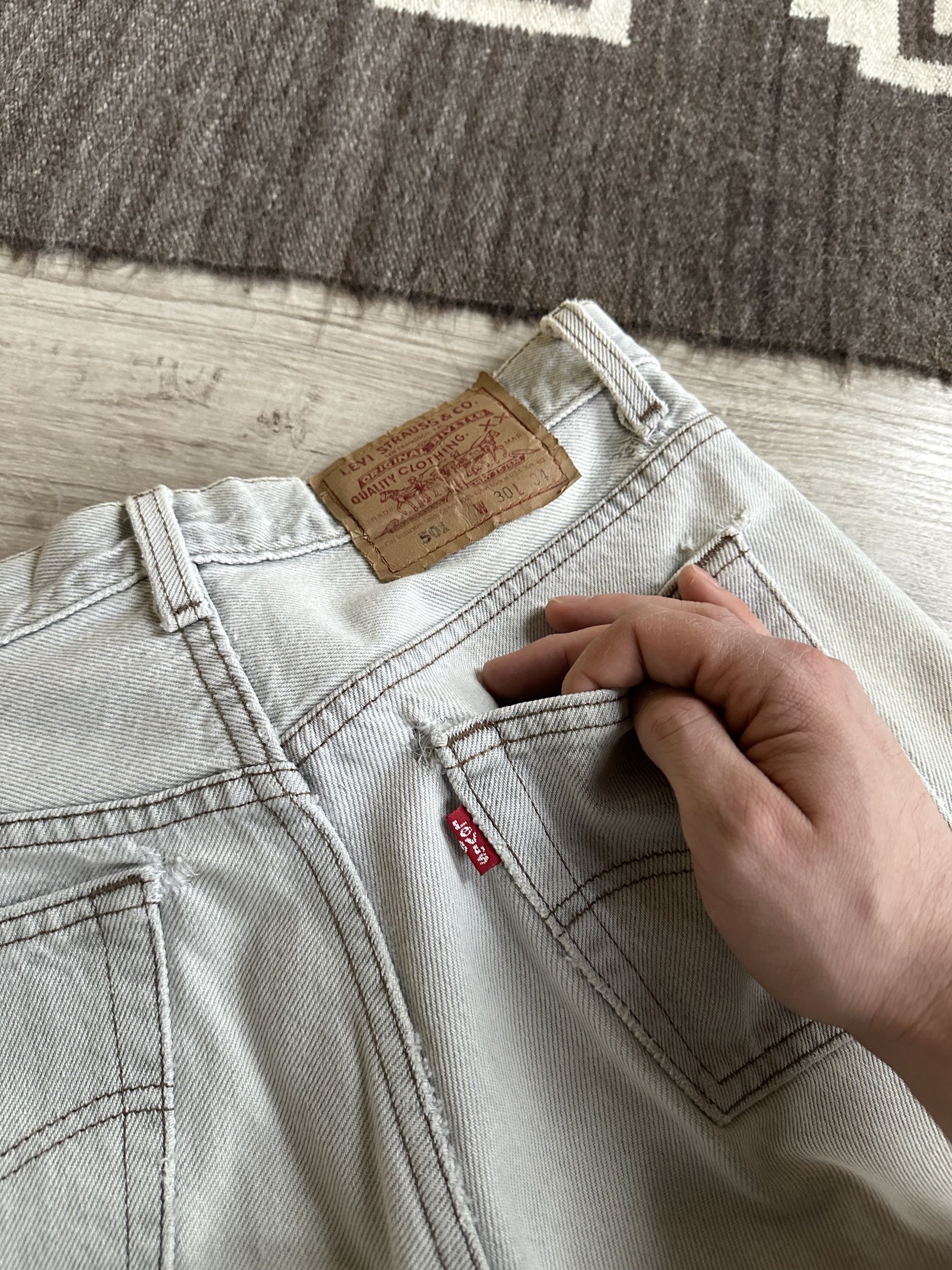 Levi's Levis 501 USA Made Vintage Denim Jeans 6056AC Size US 30 / EU 46 - 6 Thumbnail