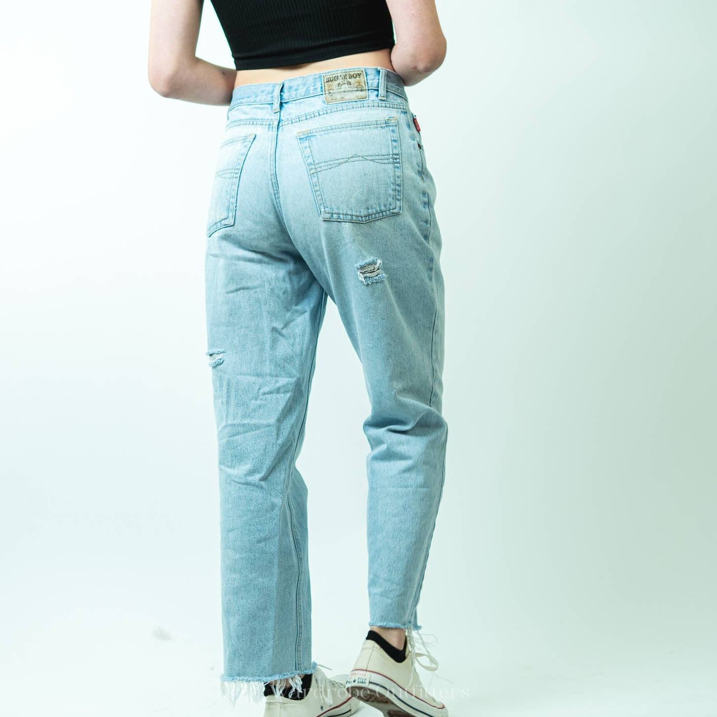 Vintage Vintage 90's Bugle Boy Gold Crest Mom Jeans - 33x30 Size 33" - 4 Thumbnail