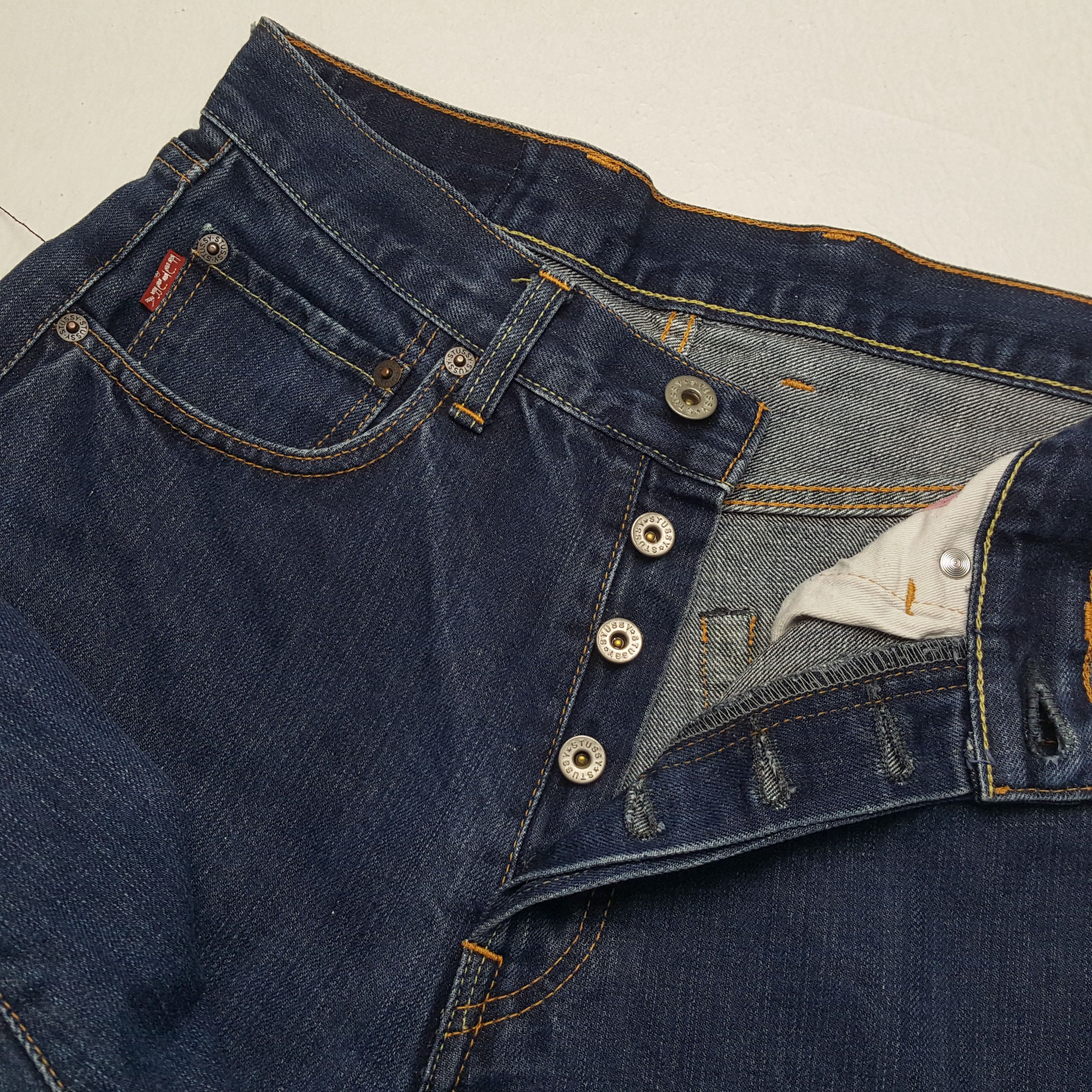 Japanese Brand STUSSY x Futura Streetwear Fashion Style Custom Art Jeans Size US 27 - 12 Thumbnail