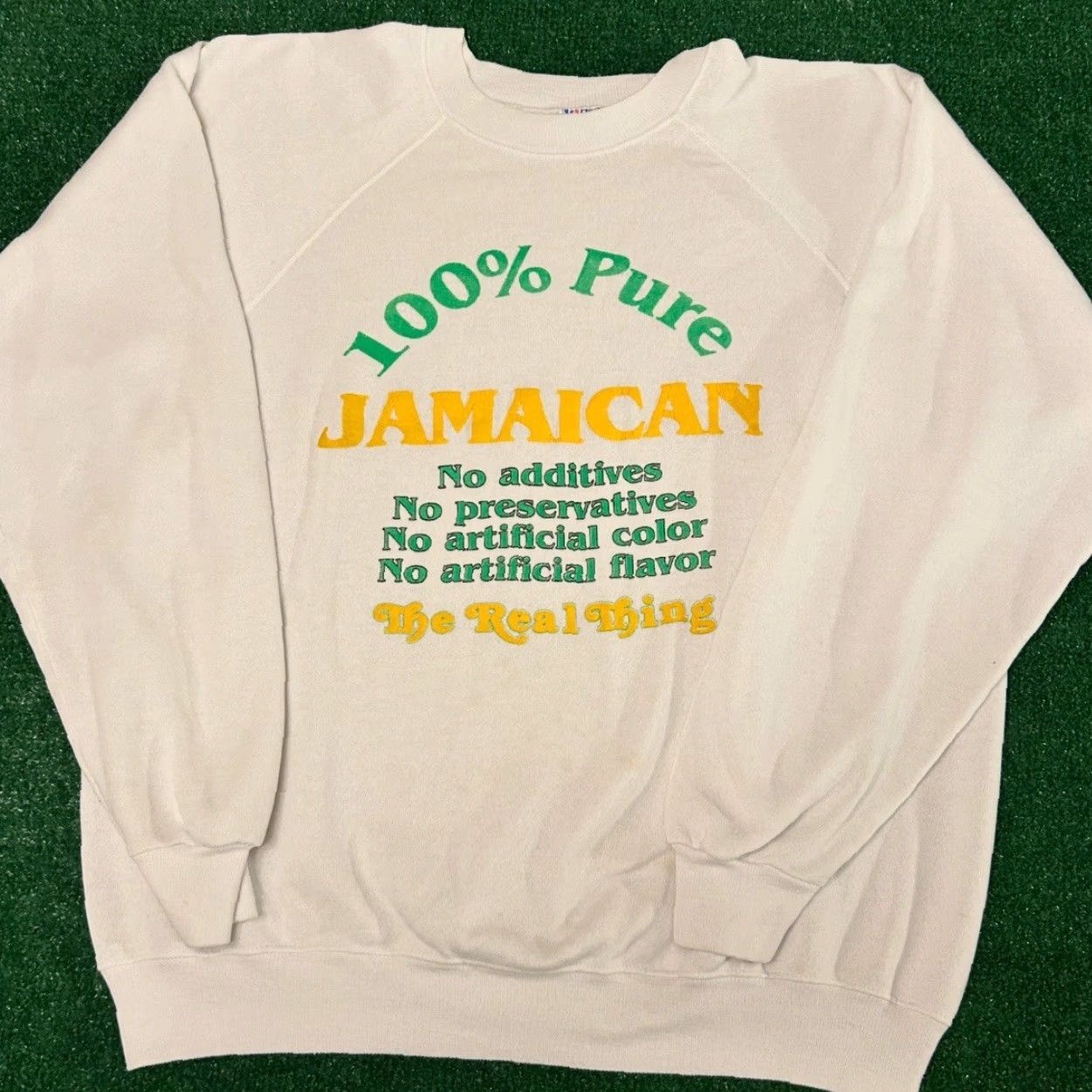 Vintage VINTAGE 80s 90s 100% Jamaican Real Thing Jamaica VTG Crewneck Sweater XL Men White Size US XL / EU 56 / 4 - 3 Thumbnail
