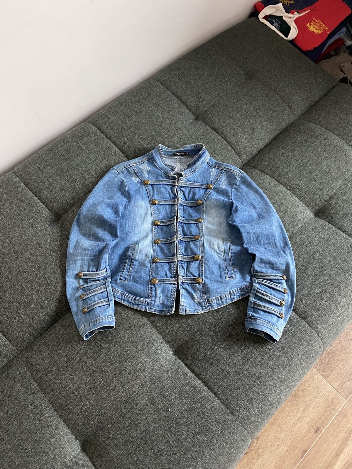 Hysteric Glamour Vintage Denim Avant Garde Jacket Y2K Faded Washed Y2K Hype Size M / US 6-8 / IT 42-44 - 1 Thumbnail