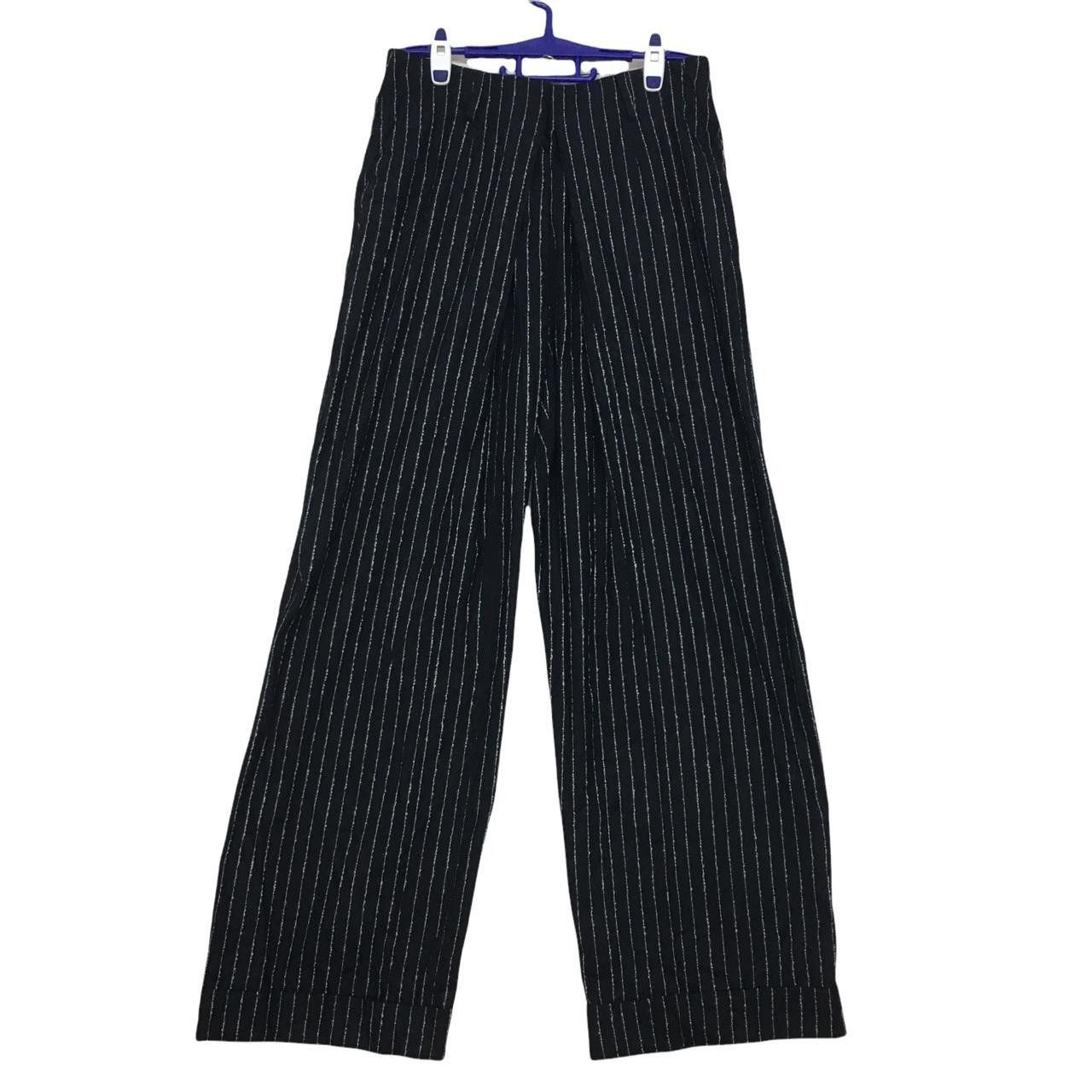 Vintage Vtg AALTO Striped Long Pants Trousers Cuffed Leg Casual Size 34" / US 12 / IT 48 - 1 Thumbnail