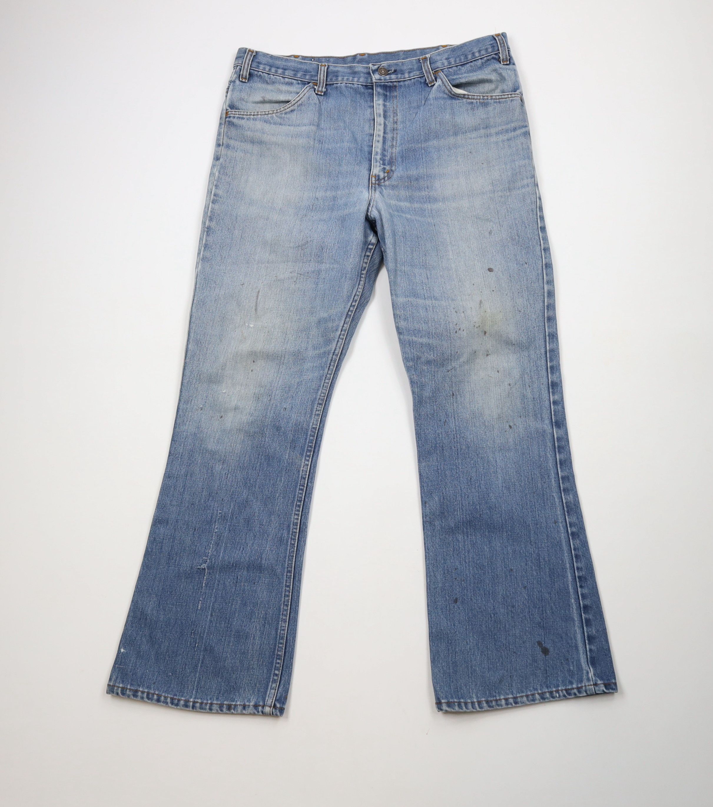 Vintage Vintage 70s Streetwear Wide Leg Bell Bottoms Denim Jeans USA Size US 36 / EU 52 - 1 Thumbnail