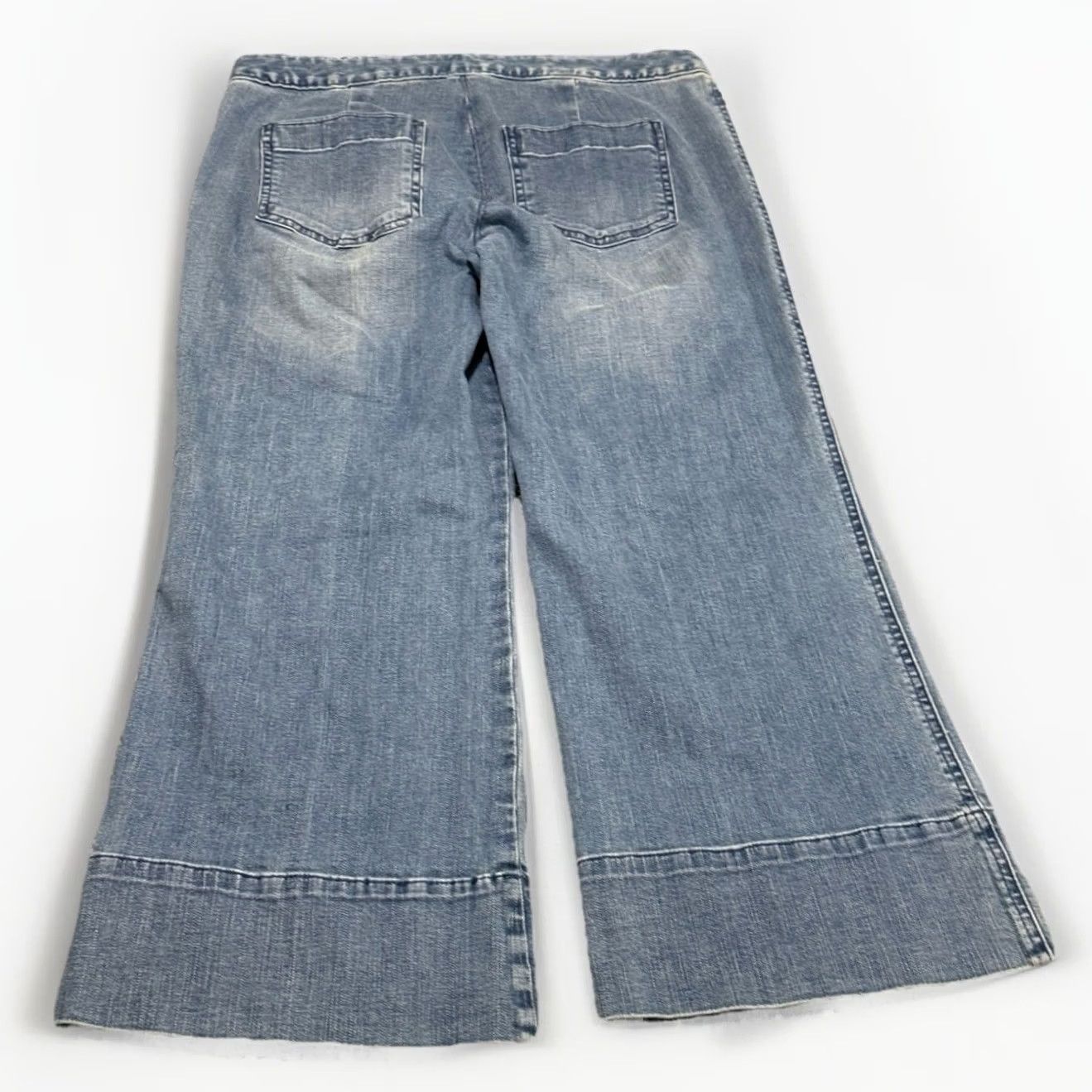 Michael Kors Michael Kors Flare Leg Sailor Cropped Jeans Womens Size 8 32x25 Blue NWT 35 Size 24" / US 00 / IT 34 - 8 Thumbnail